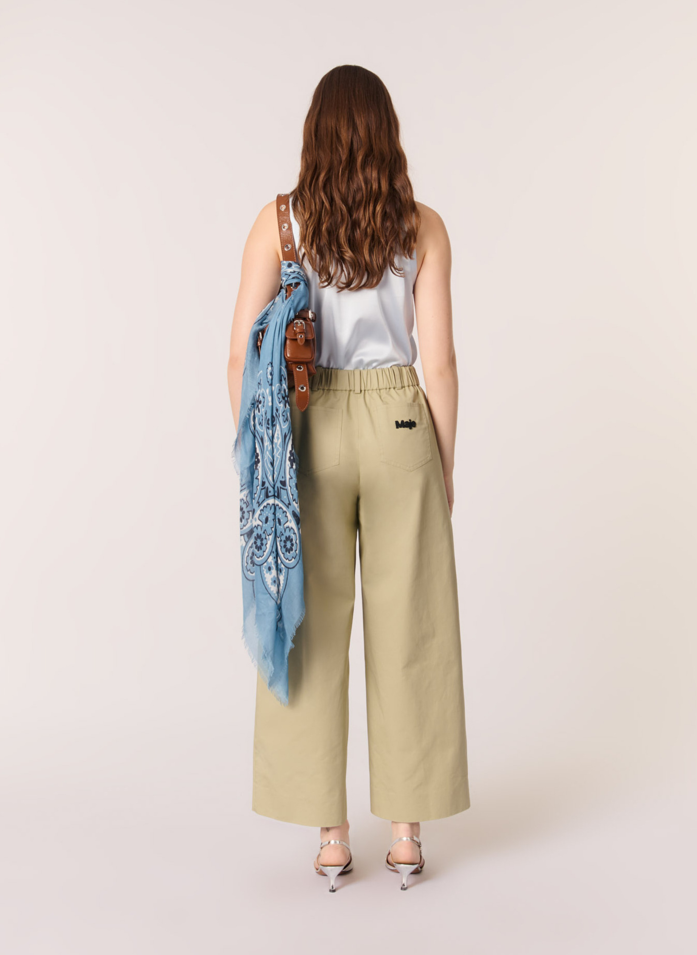 Straight silk blend tank top MAJE Blue