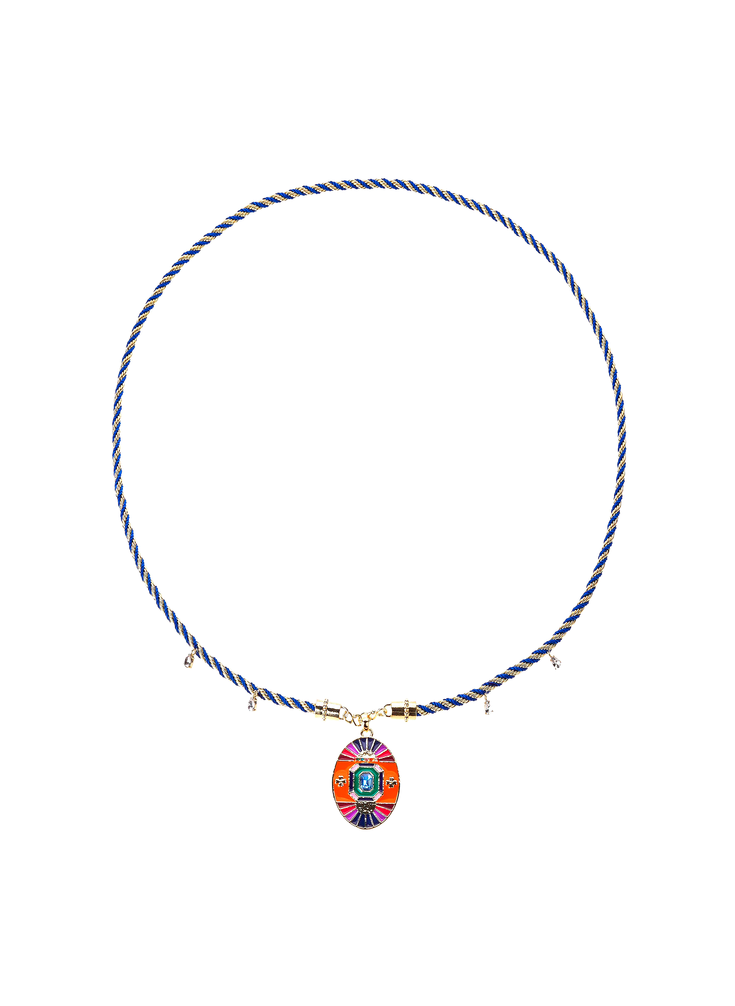 Long necklace with cord and central pendant HIPANEMA Multicolored