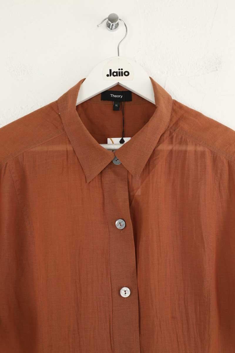 Cotton shirt THEORY - Seconde Main Brown