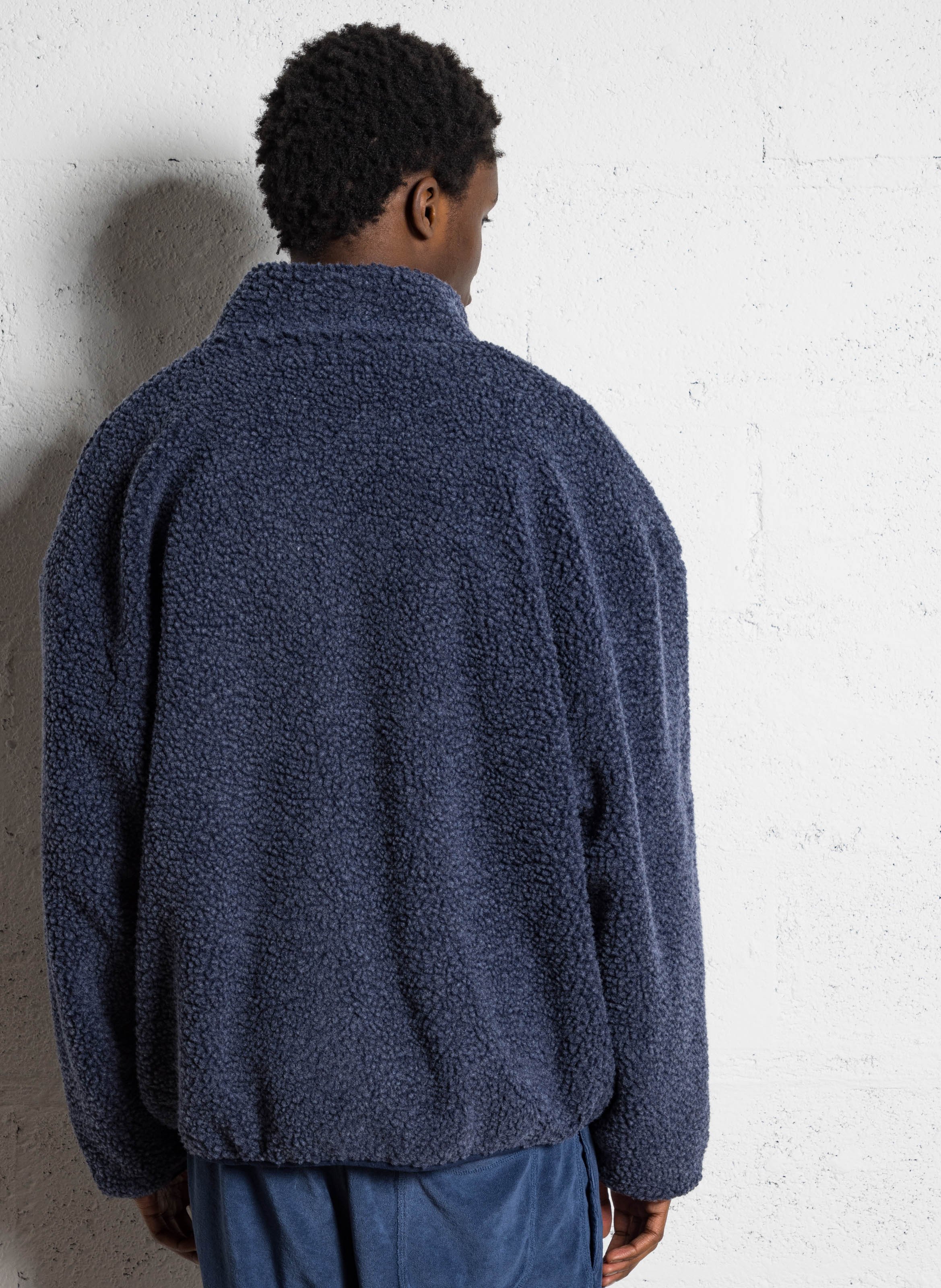High-neck sherpa jacket AMERICAN VINTAGE Blue