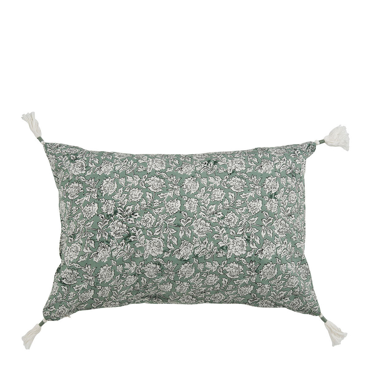 Cotton cushion cover BLANC D'IVOIRE Green