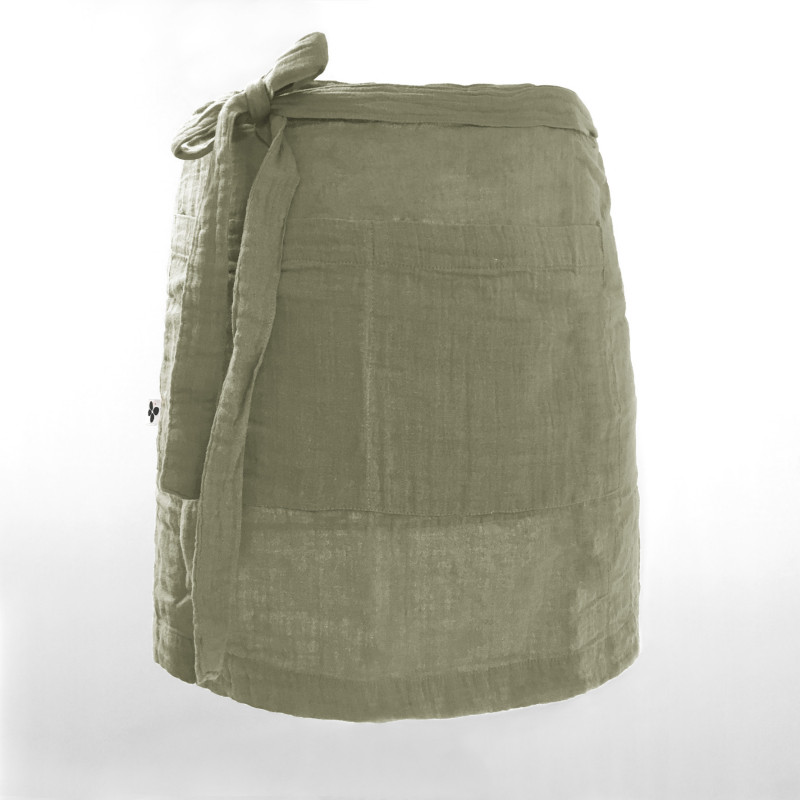 Chef apron in cotton gauze L'EFFET PAPILLON Green