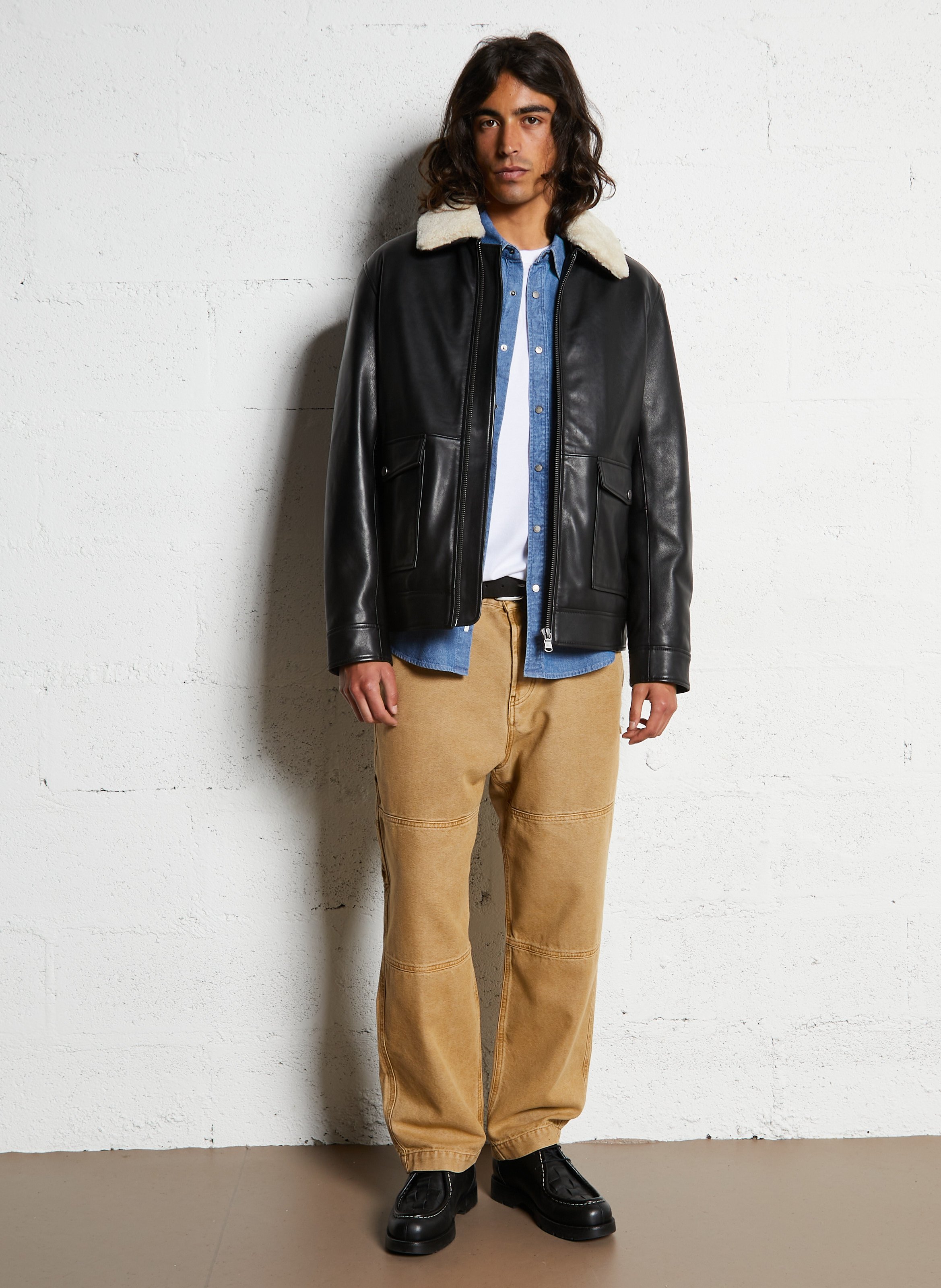 Gerade Lederjacke IKKS Schwarz