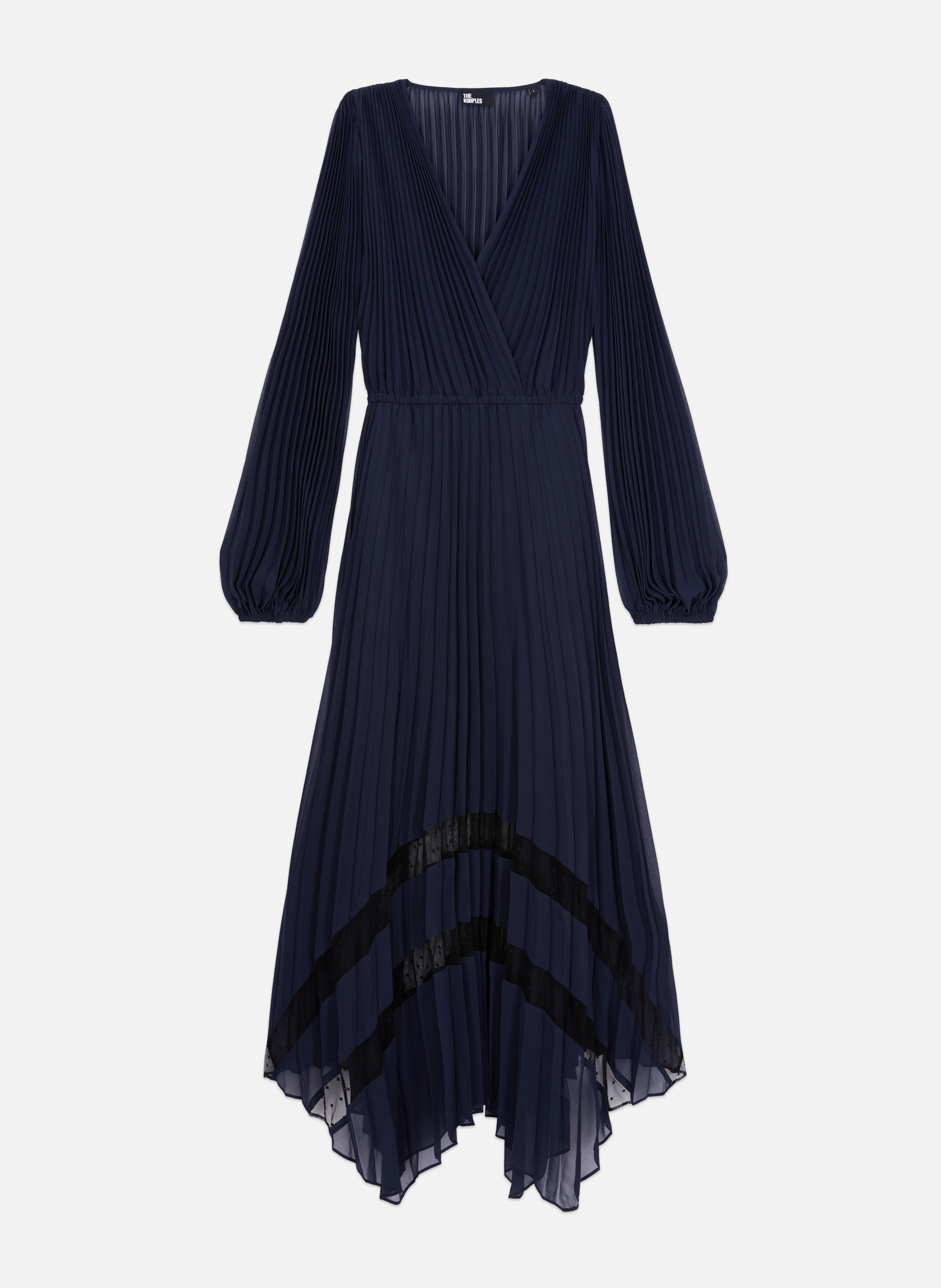 Long fluid dress with lace detail THE KOOPLES Blue