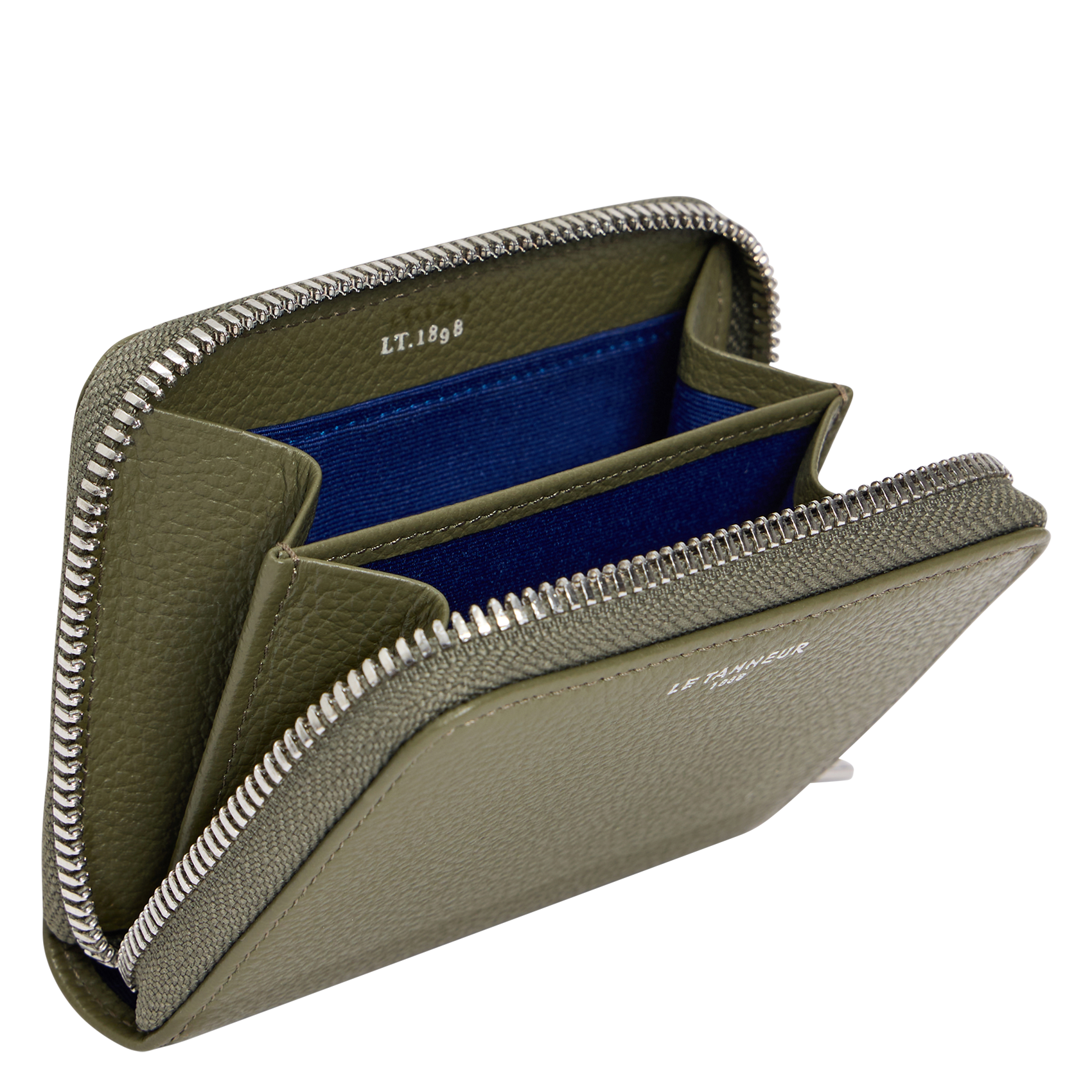 Porte-monnaie en cuir grainé LE TANNEUR Vert