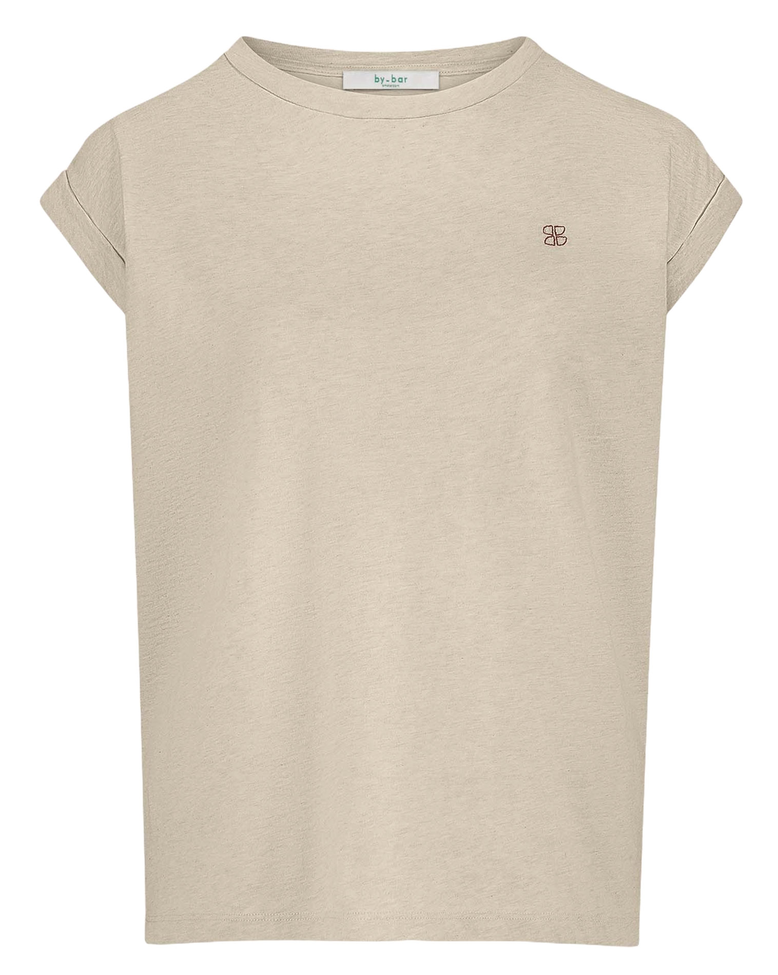Round-neck organic cotton T-shirt BY BAR Pink