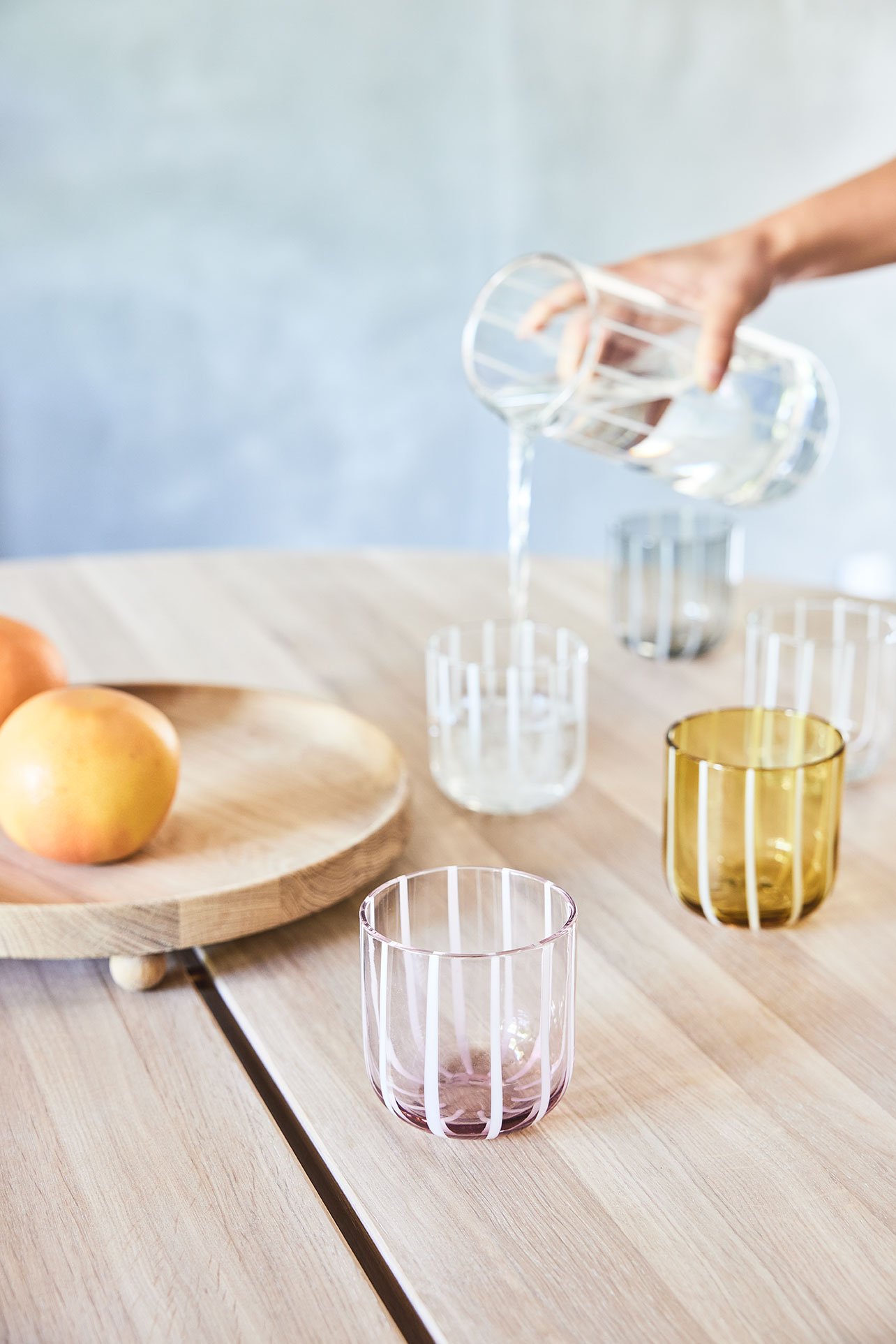 Set of 2 glass glasses OYOY LIVING DESIGN Yellow