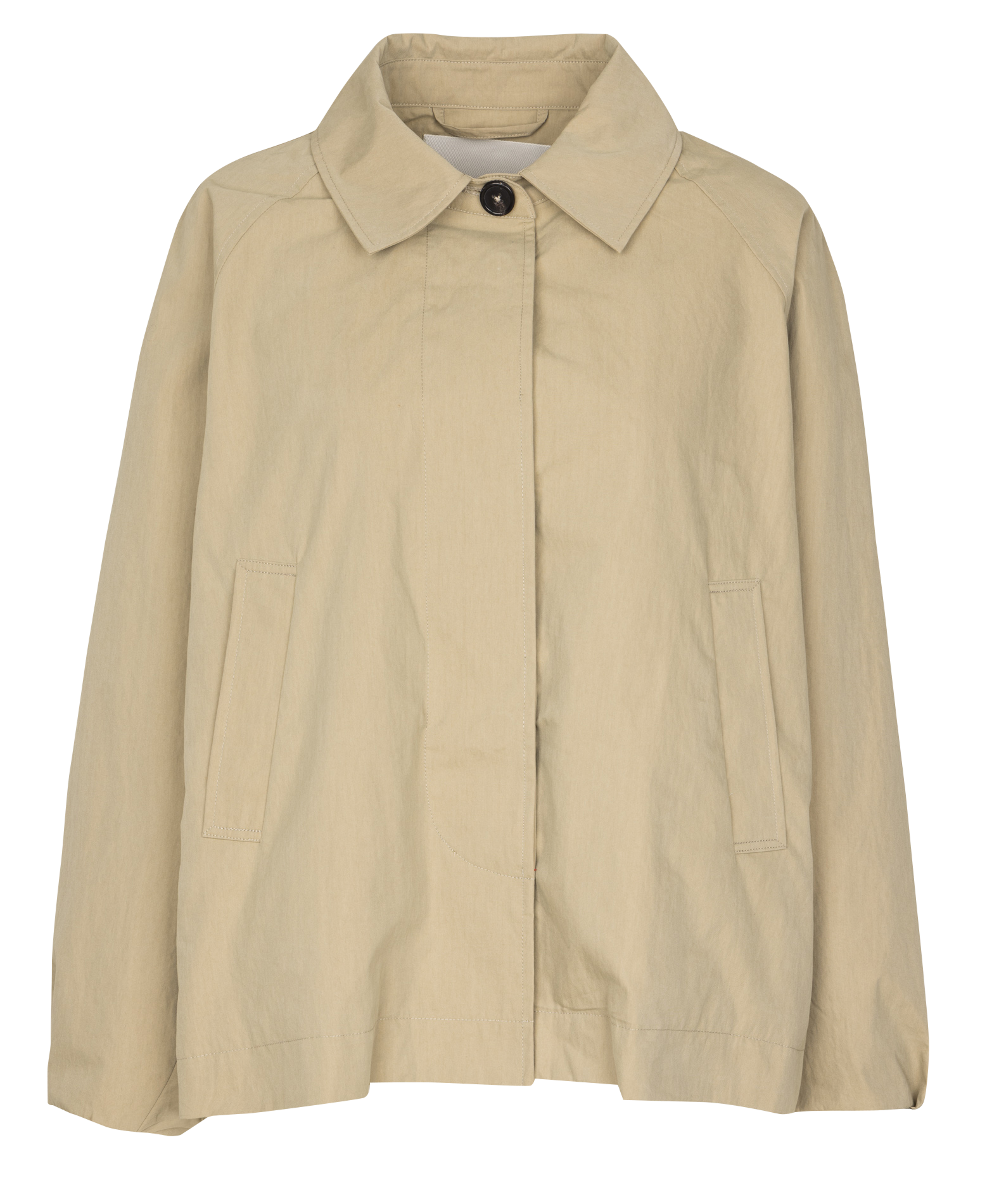 Cotton-blend coat with classic collar BELLEROSE Beige