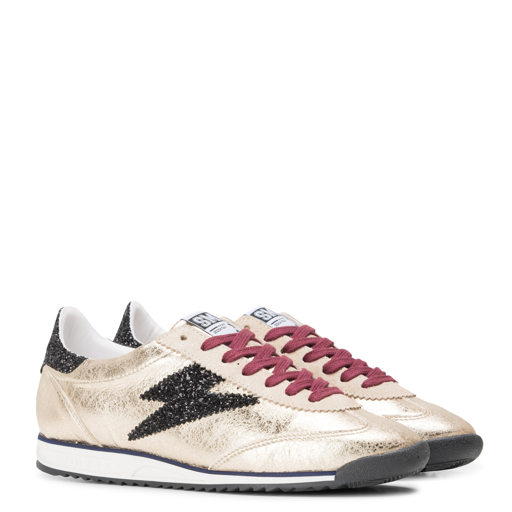 Baskets basses en cuir mélangé SEMERDJIAN - SMR Doré