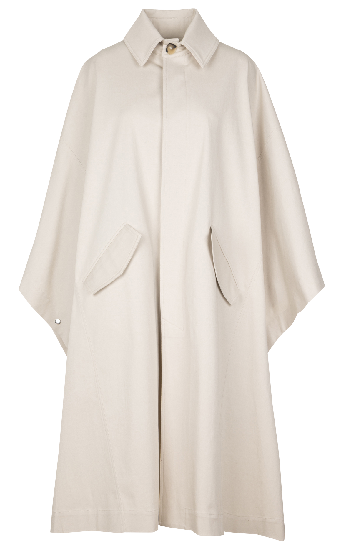 Manteau col classique en coton mélangé MARGAUX LONNBERG Blanc