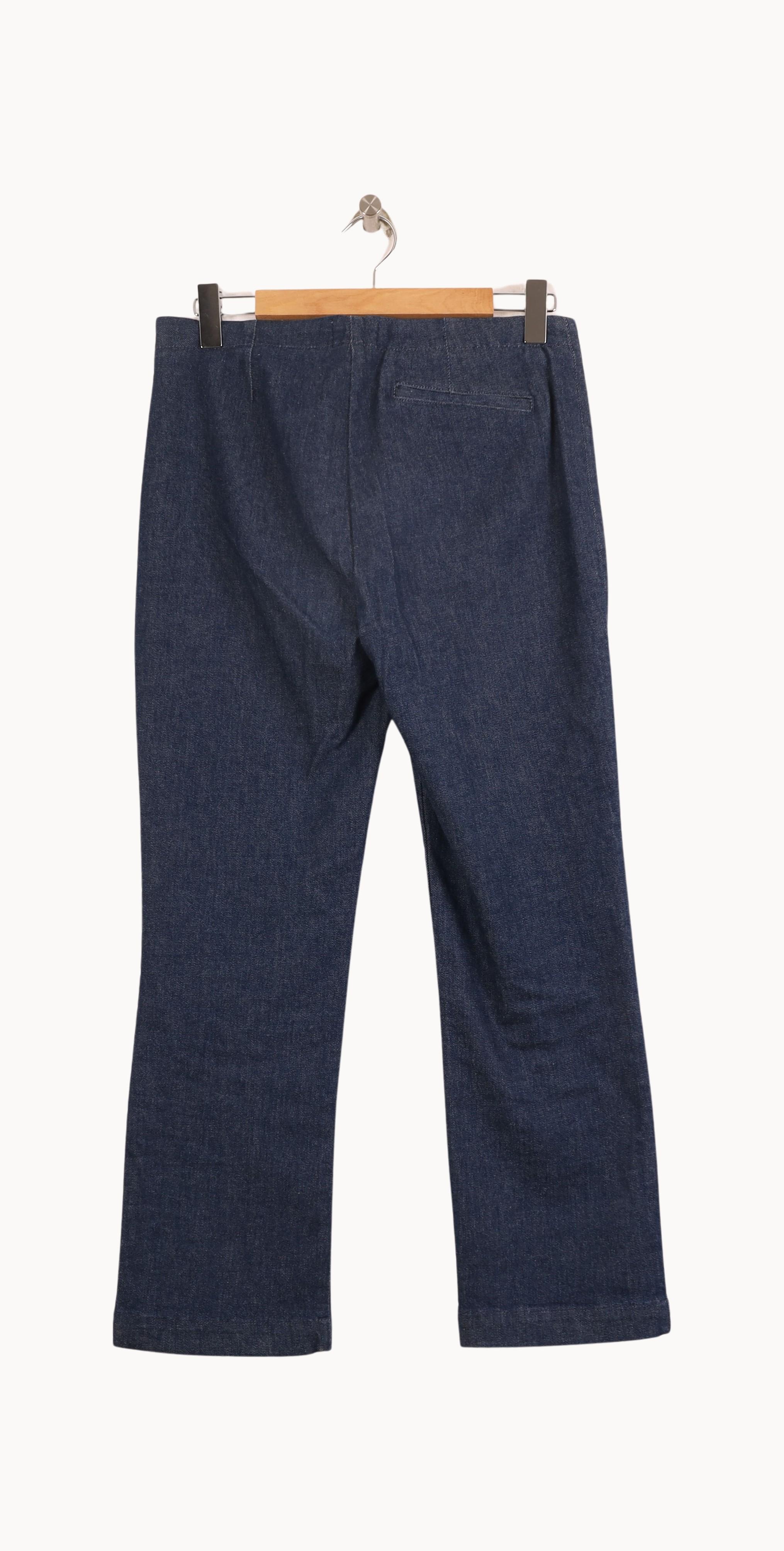 Cropped slim jeans with studs SEZANE - Seconde main Blue