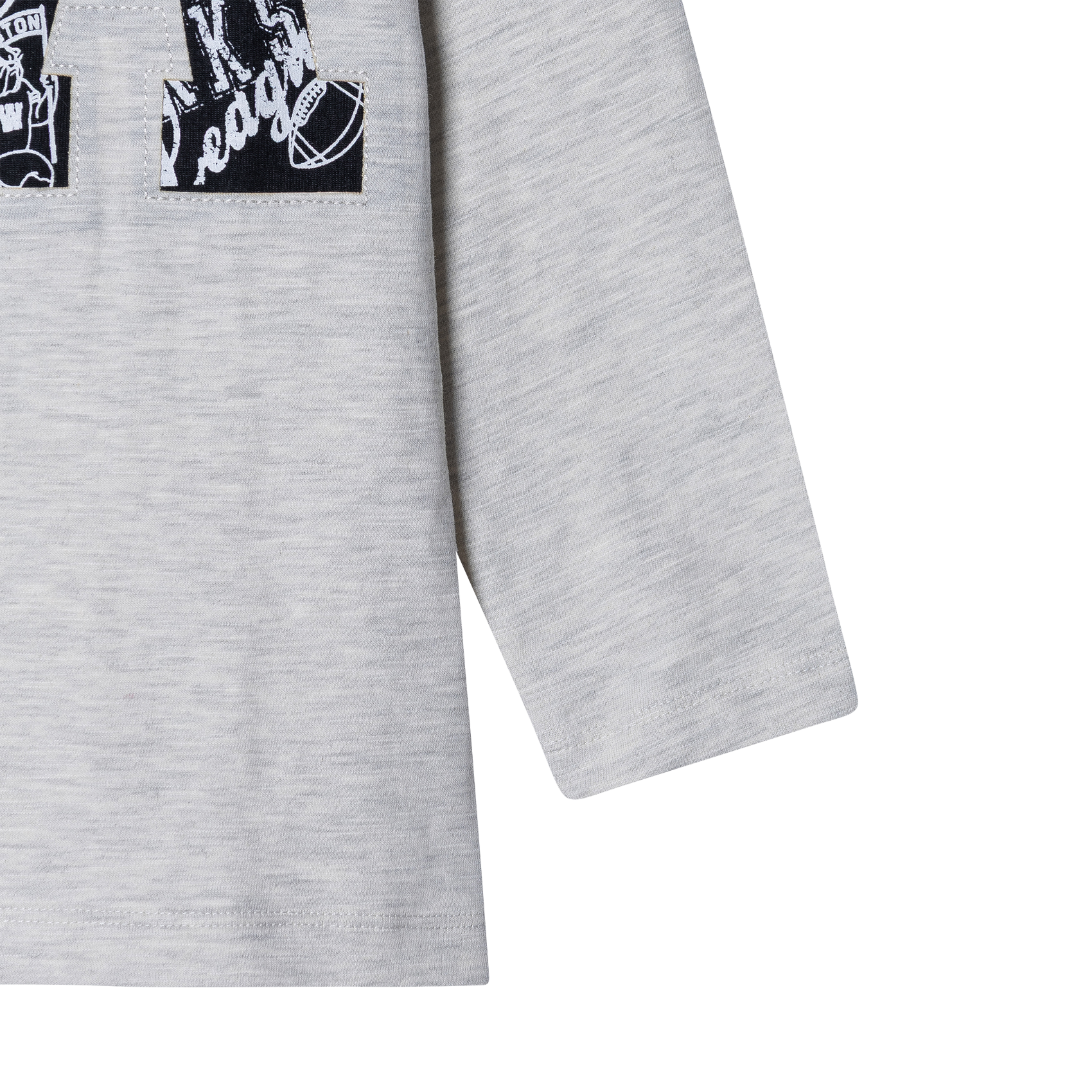 Gerade geschnittenes Rundhals-T-Shirt aus Baumwolle IKKS JUNIOR Grau