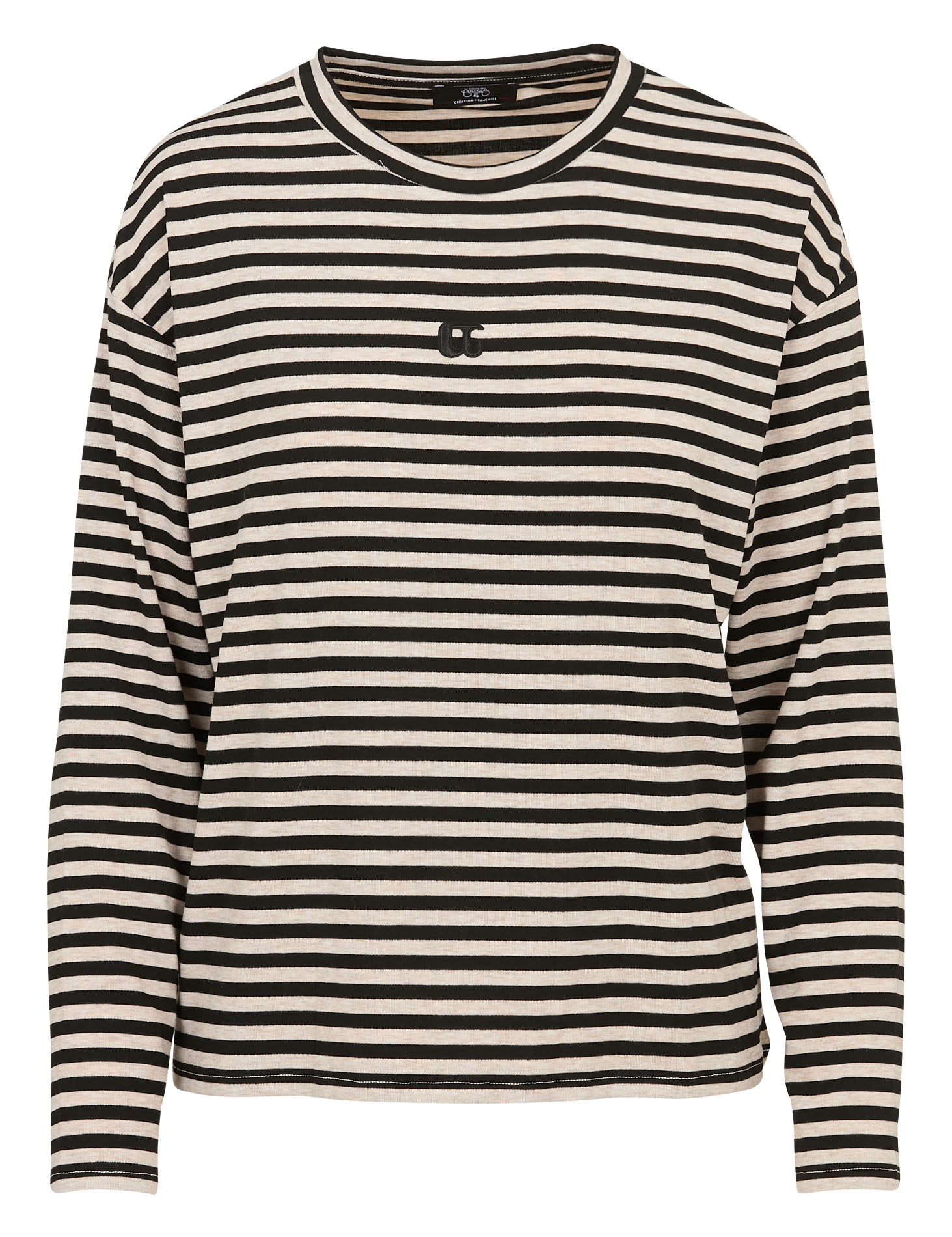 Oversized round neck t-shirt LE TEMPS DES CERISES Black