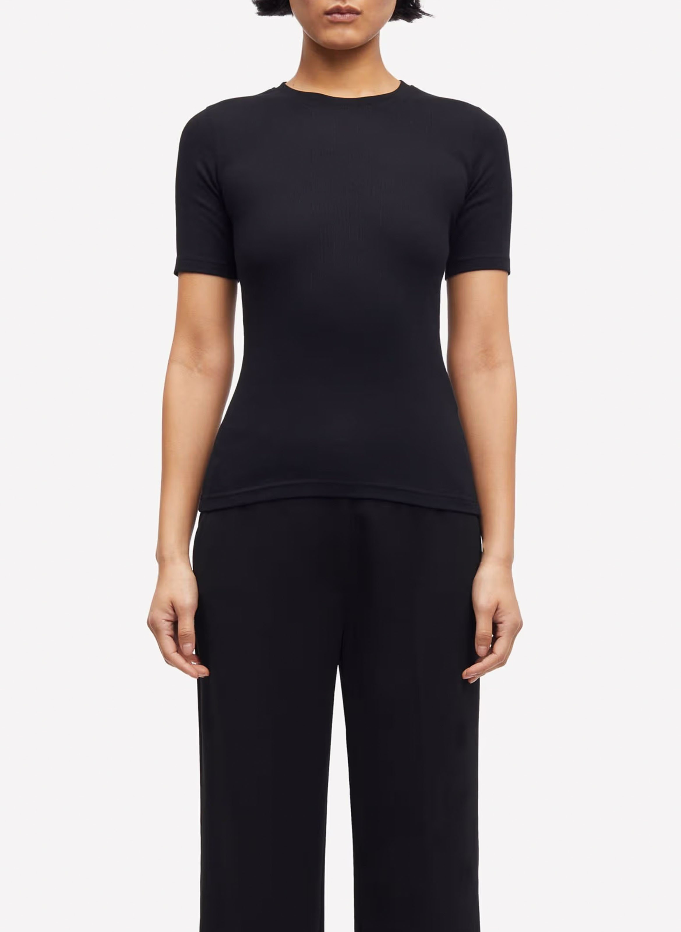 Short-sleeved organic cotton t-shirt SAMSOE SAMSOE Black