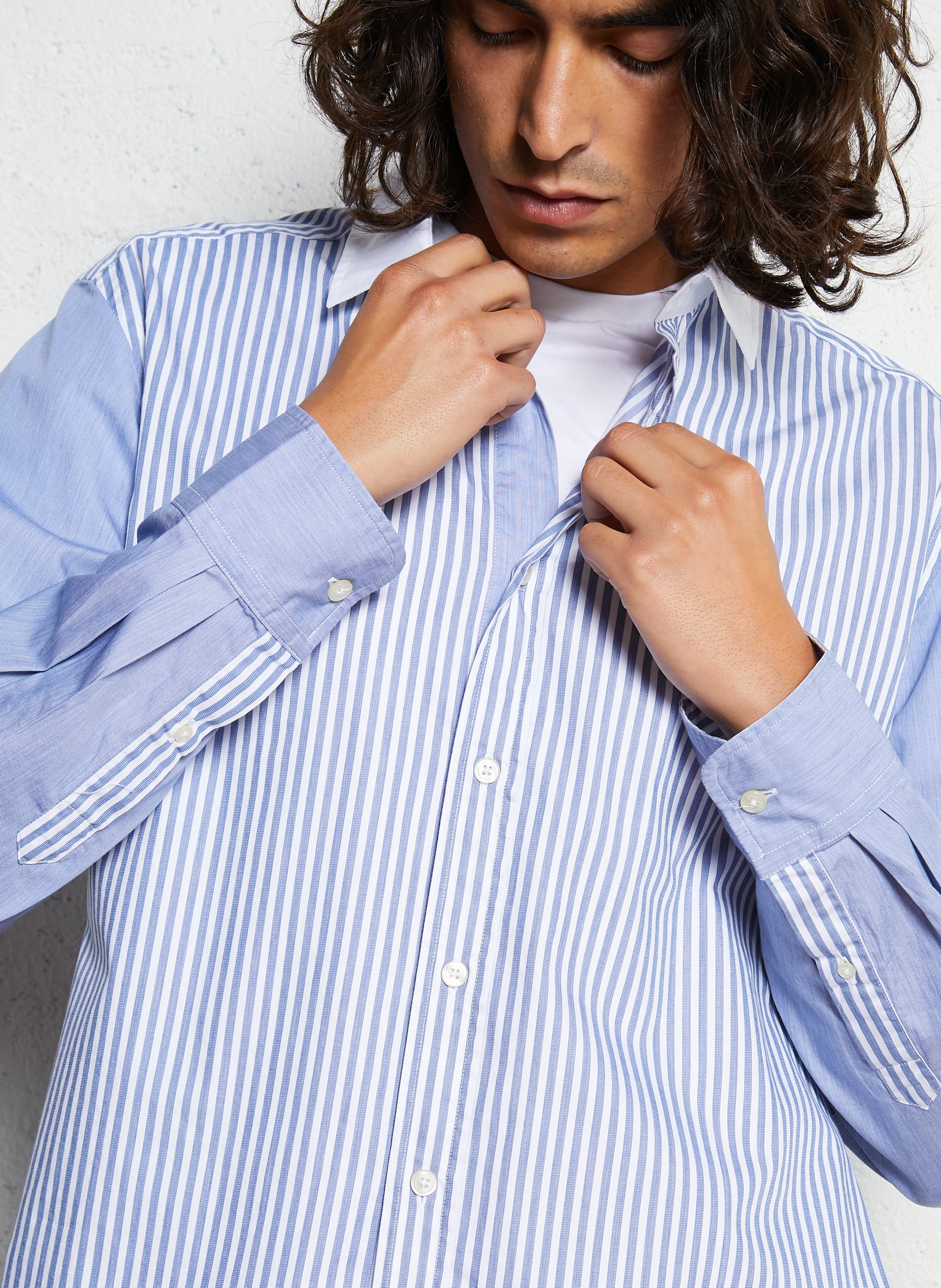 Straight cotton shirt FACONNABLE Blue