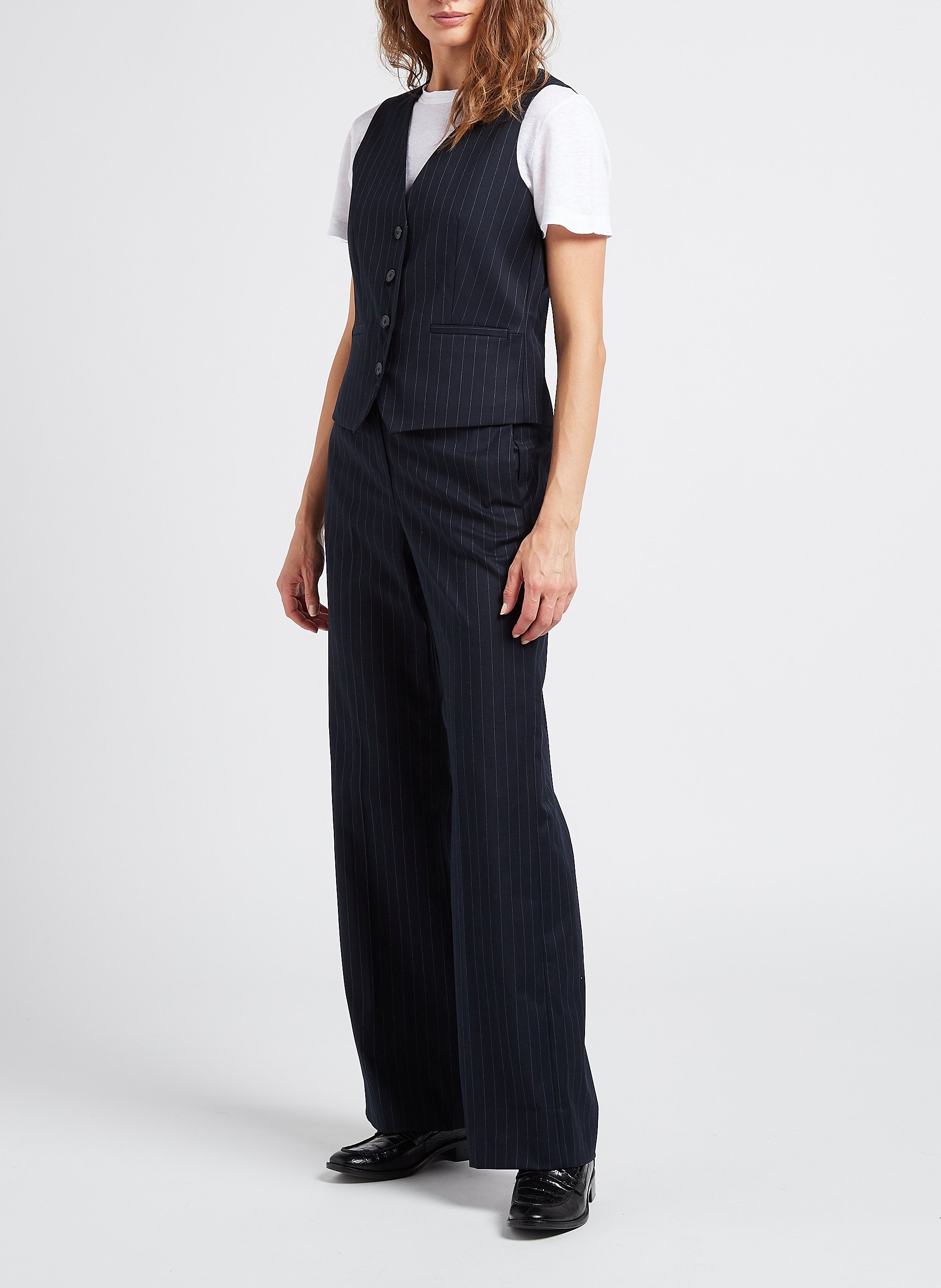 Weite Taillenhose Blau