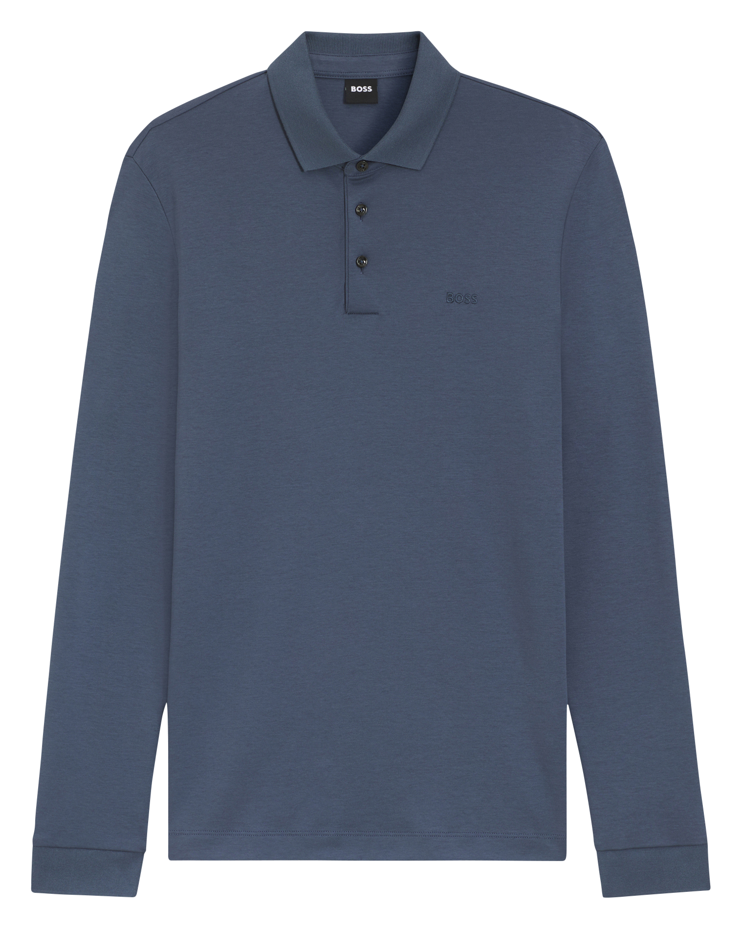 Cotton polo shirt with classic collar BOSS Blue
