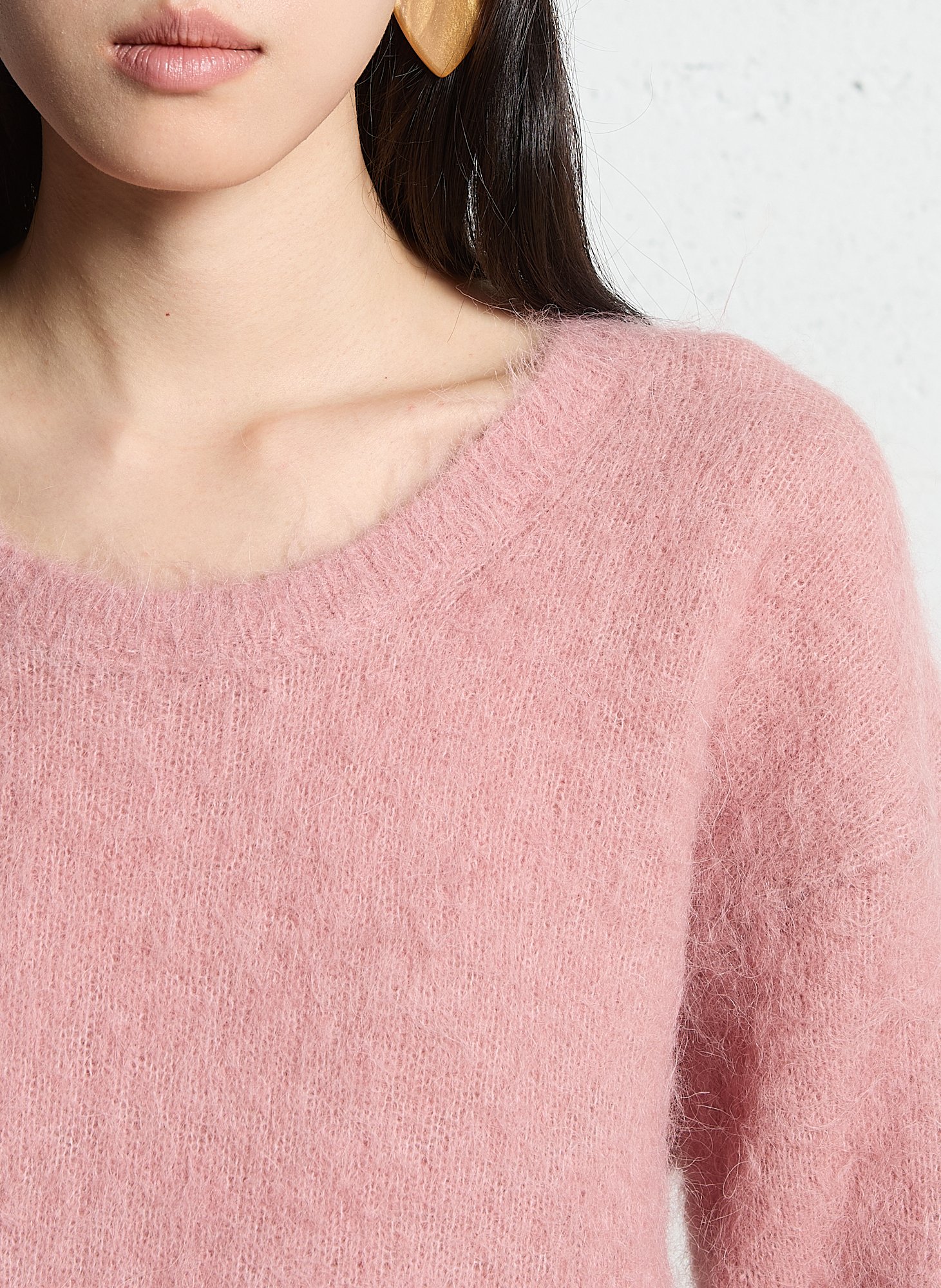 Pull col V en laine mélangée AMERICAN VINTAGE Rose