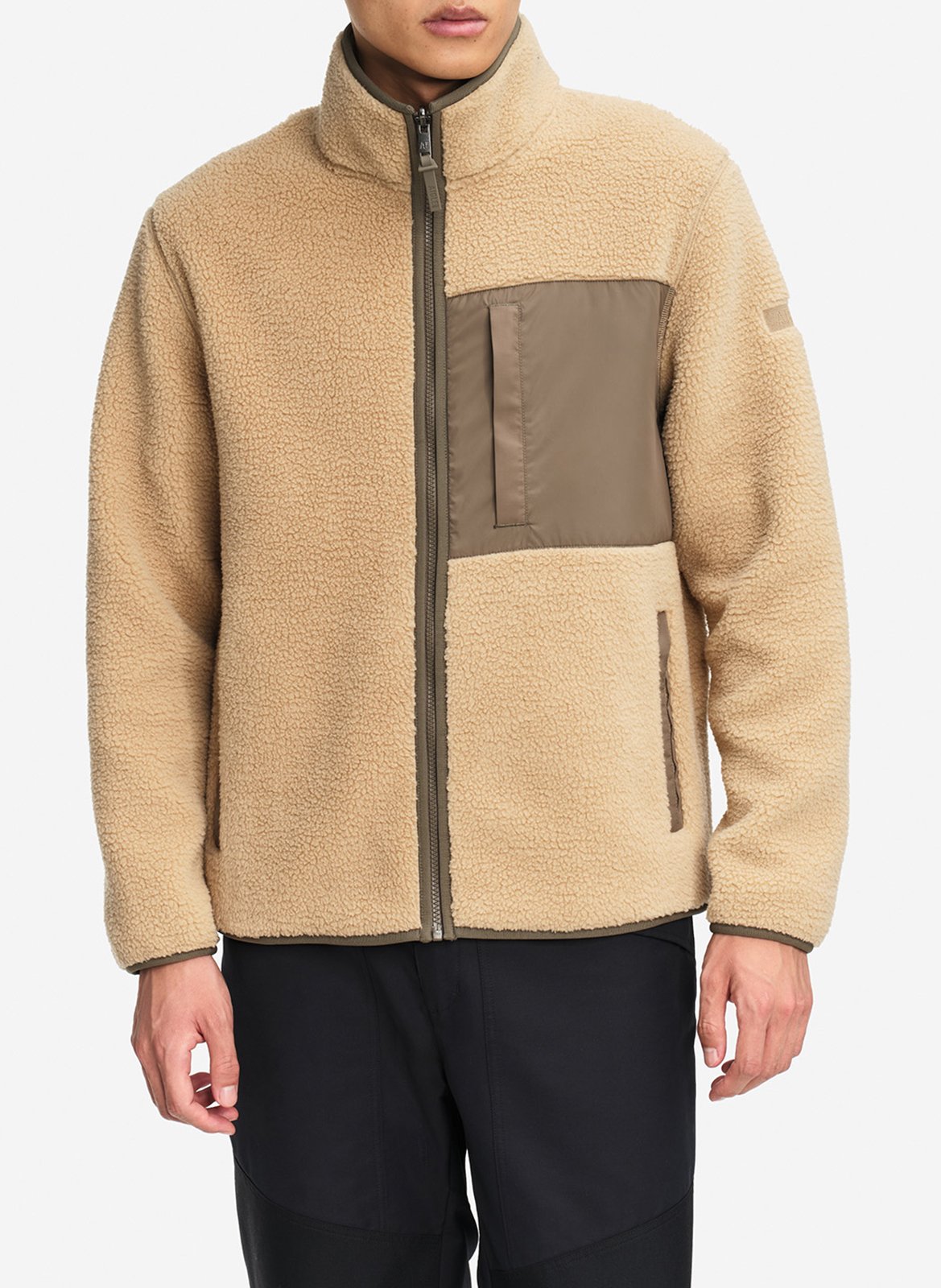 Veste polaire droite col montant AIGLE Beige