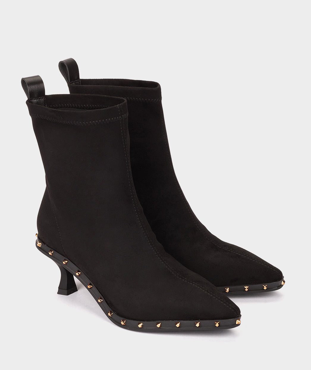 Black elastic fabric high heel ankle boot PEDRO MIRALLES Black