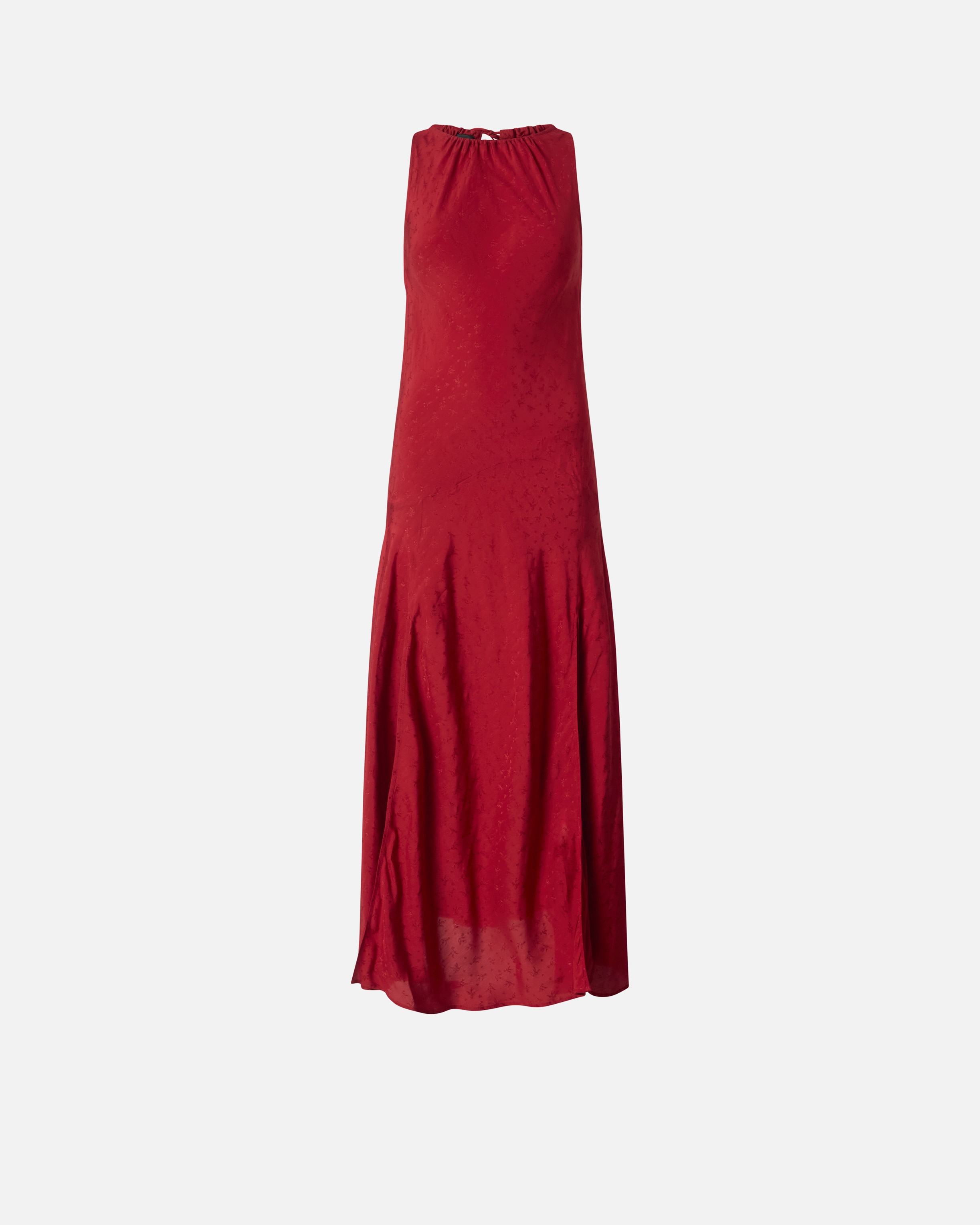 Long viscose jacquard dress PINKO Red