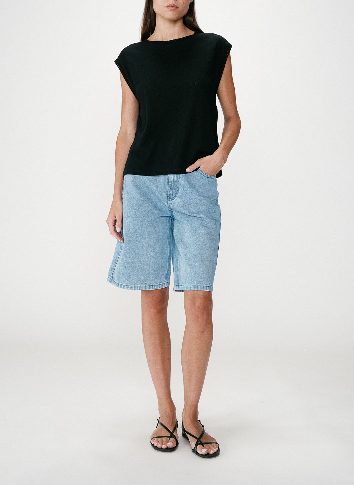 Jacksonville - T-Shirt mit Rundhalsausschnitt aus Baumwoll-Mix GRACE ET MILA Schwarz