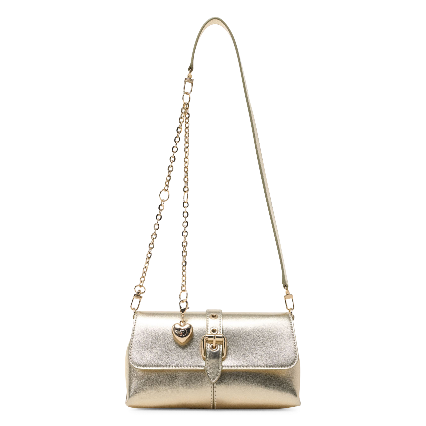 Leren clutch MAJE Goudkleurig