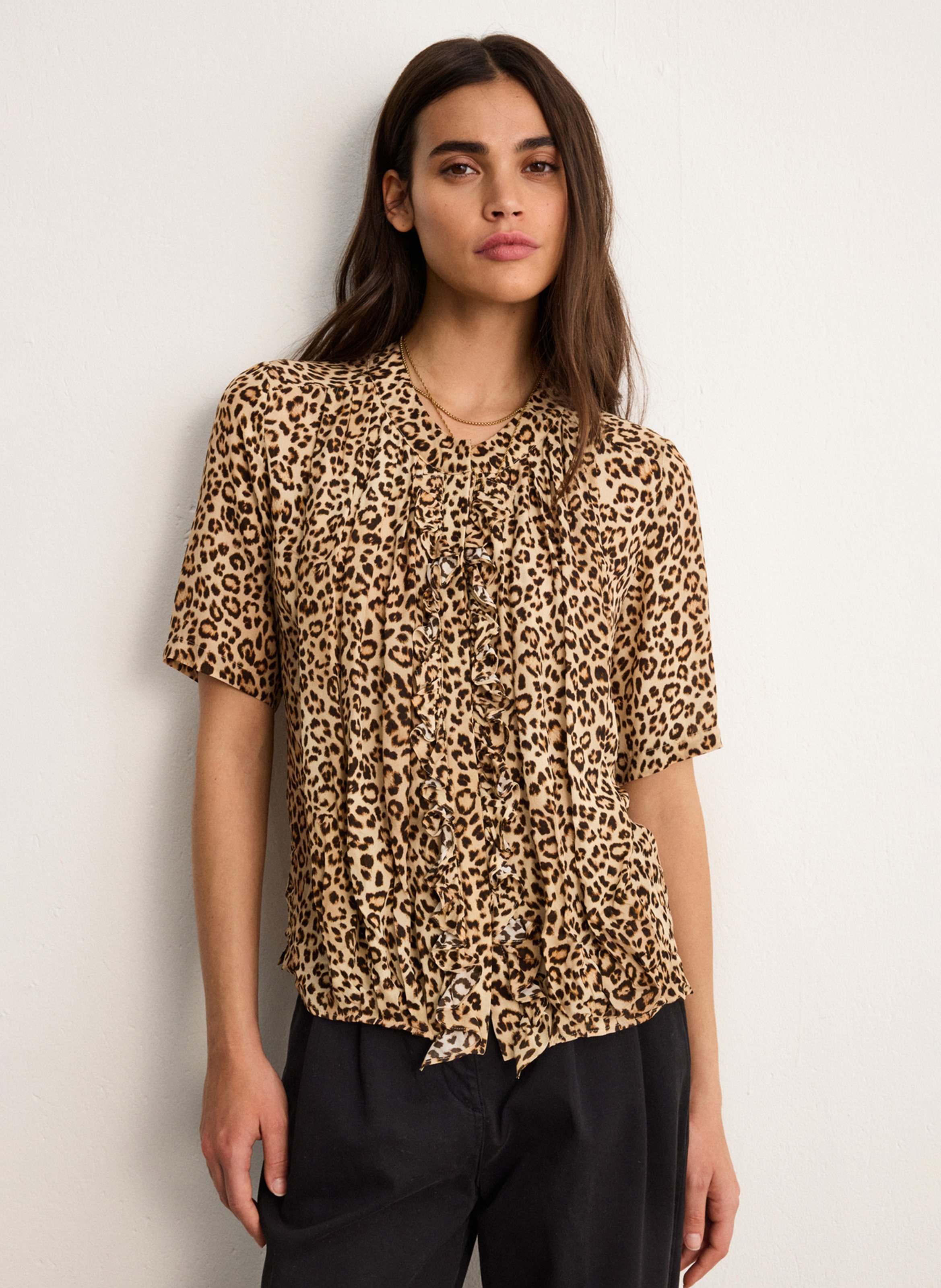 Top droit imprimé PABLO Beige