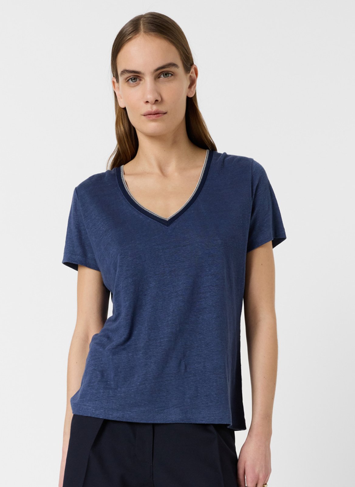 Gerades Leinen-T-Shirt uni GERARD DAREL