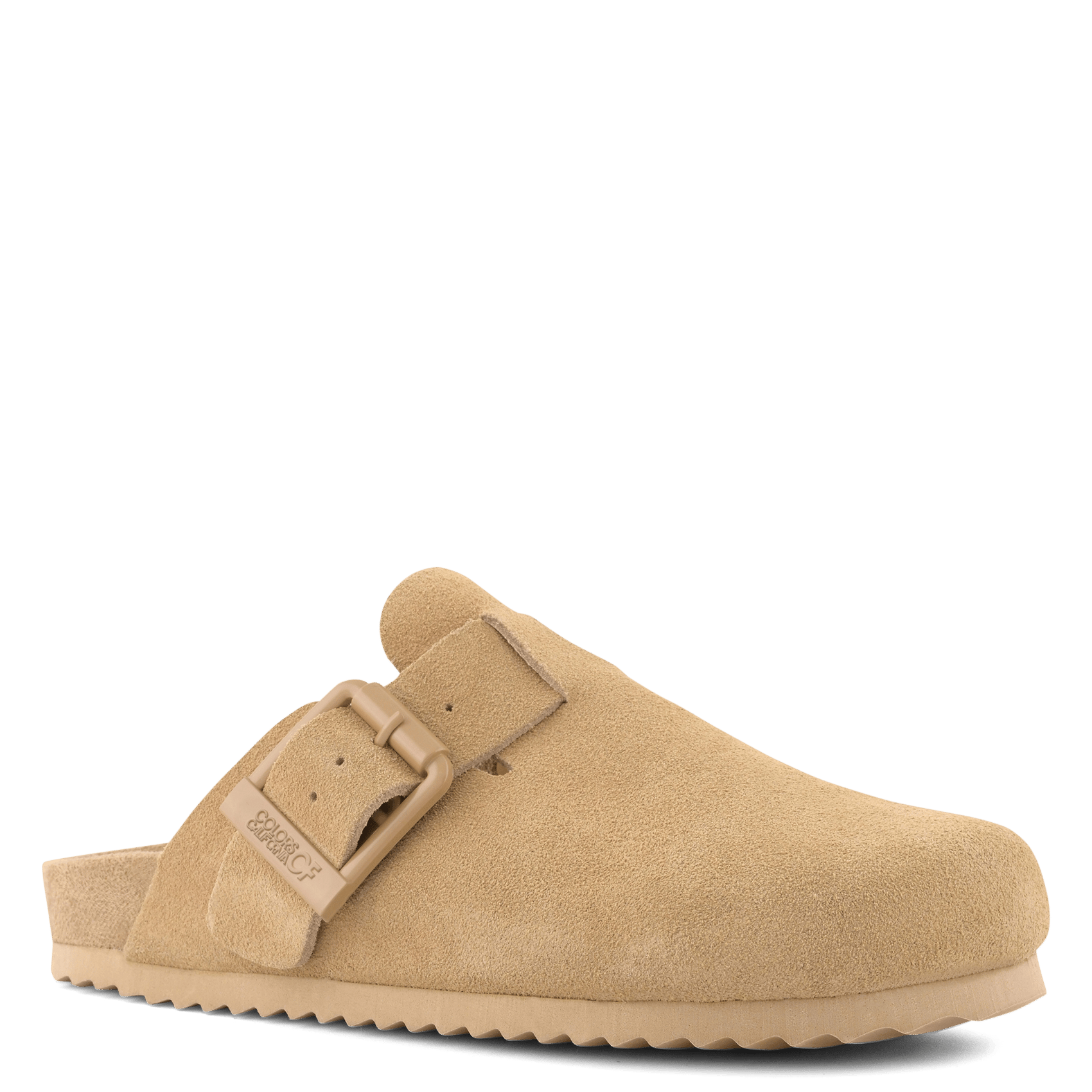 Mules en cuir velours COLORS OF CALIFORNIA Beige