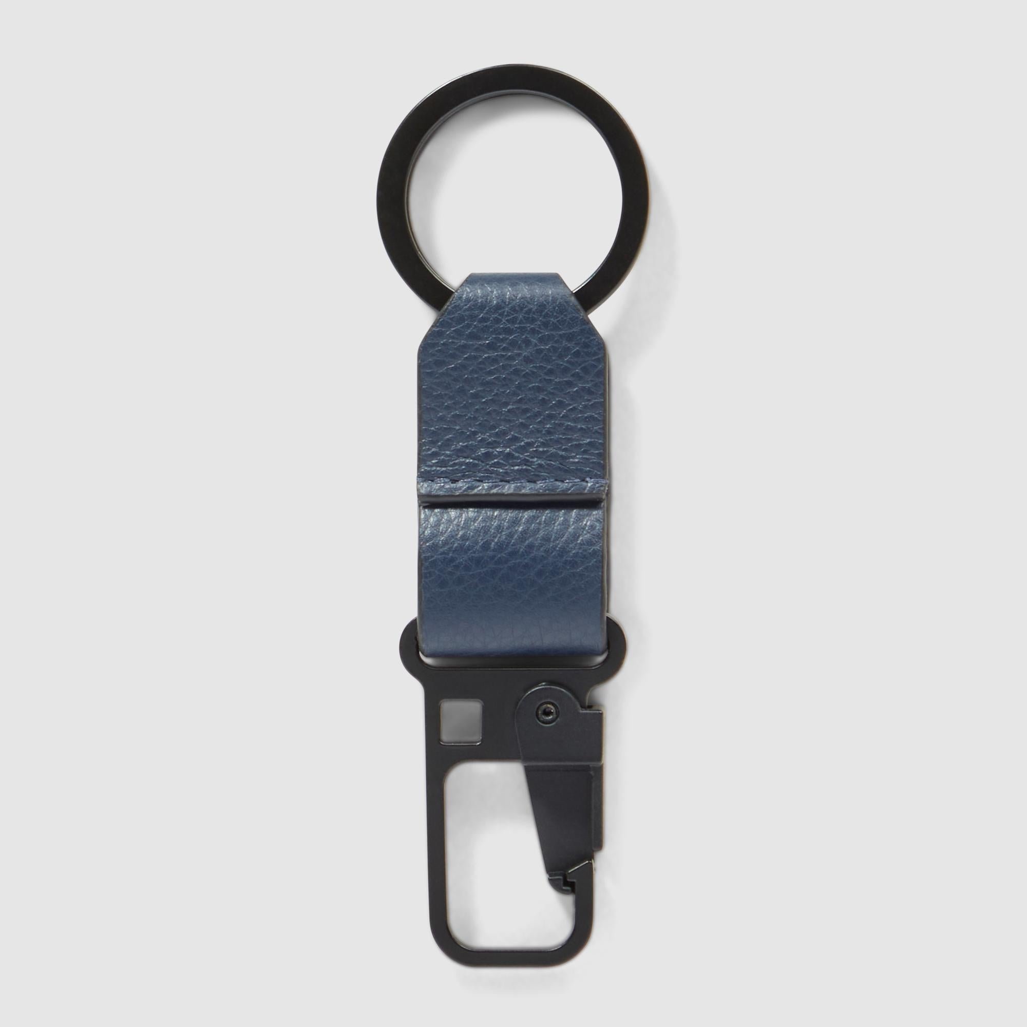 Asia leather keyring PIQUADRO Blue