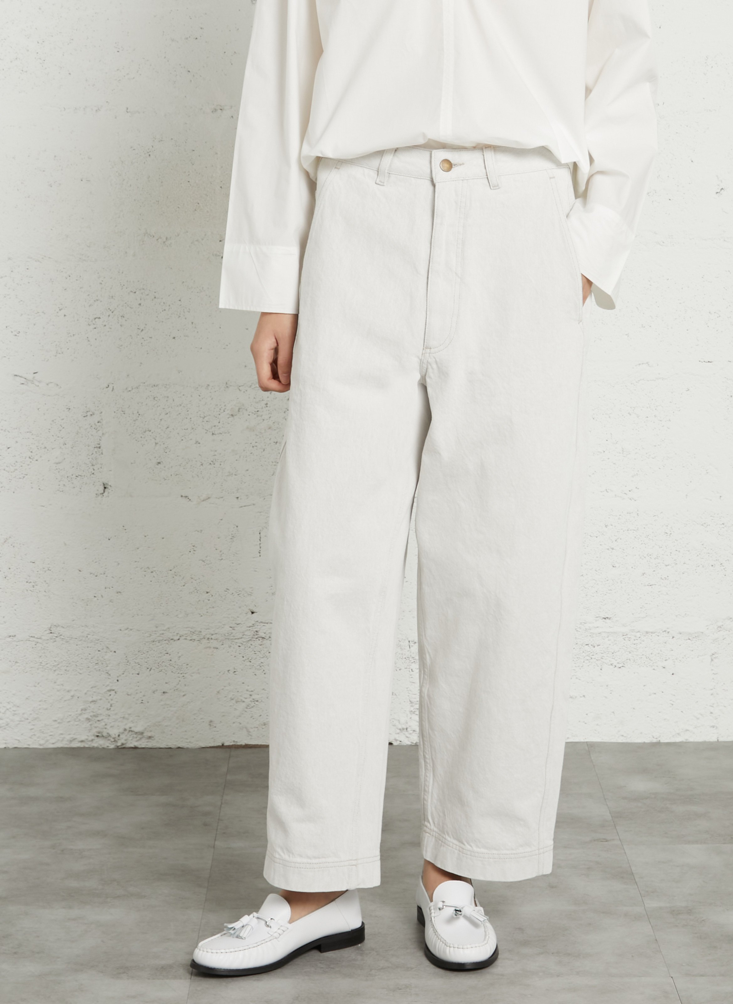 Weite Hose aus Bio-Baumwolle SOEUR Beige