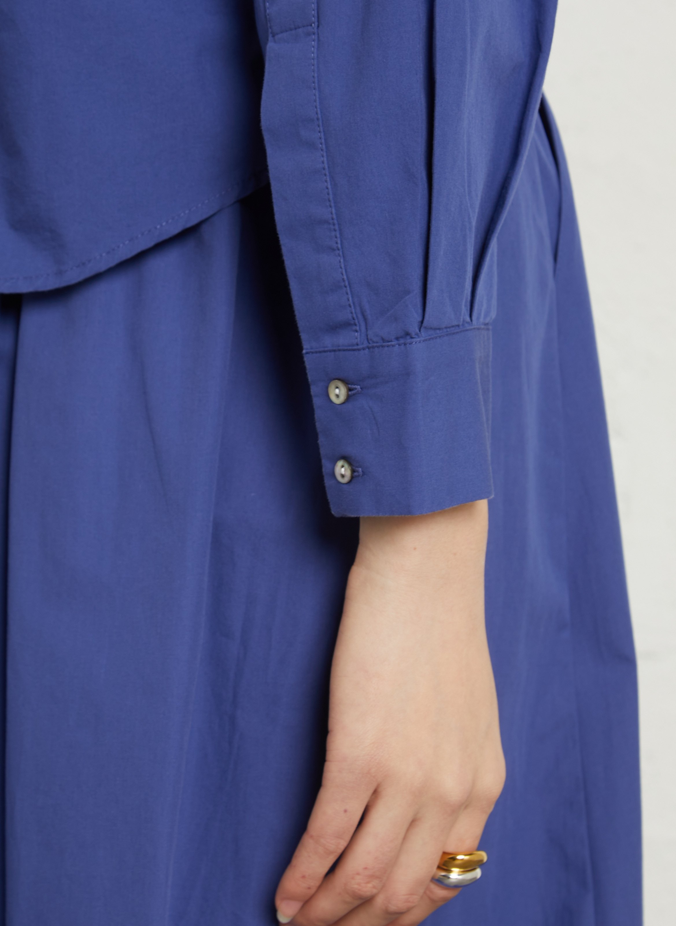 Short cotton poplin dress BELLA JONES Blue