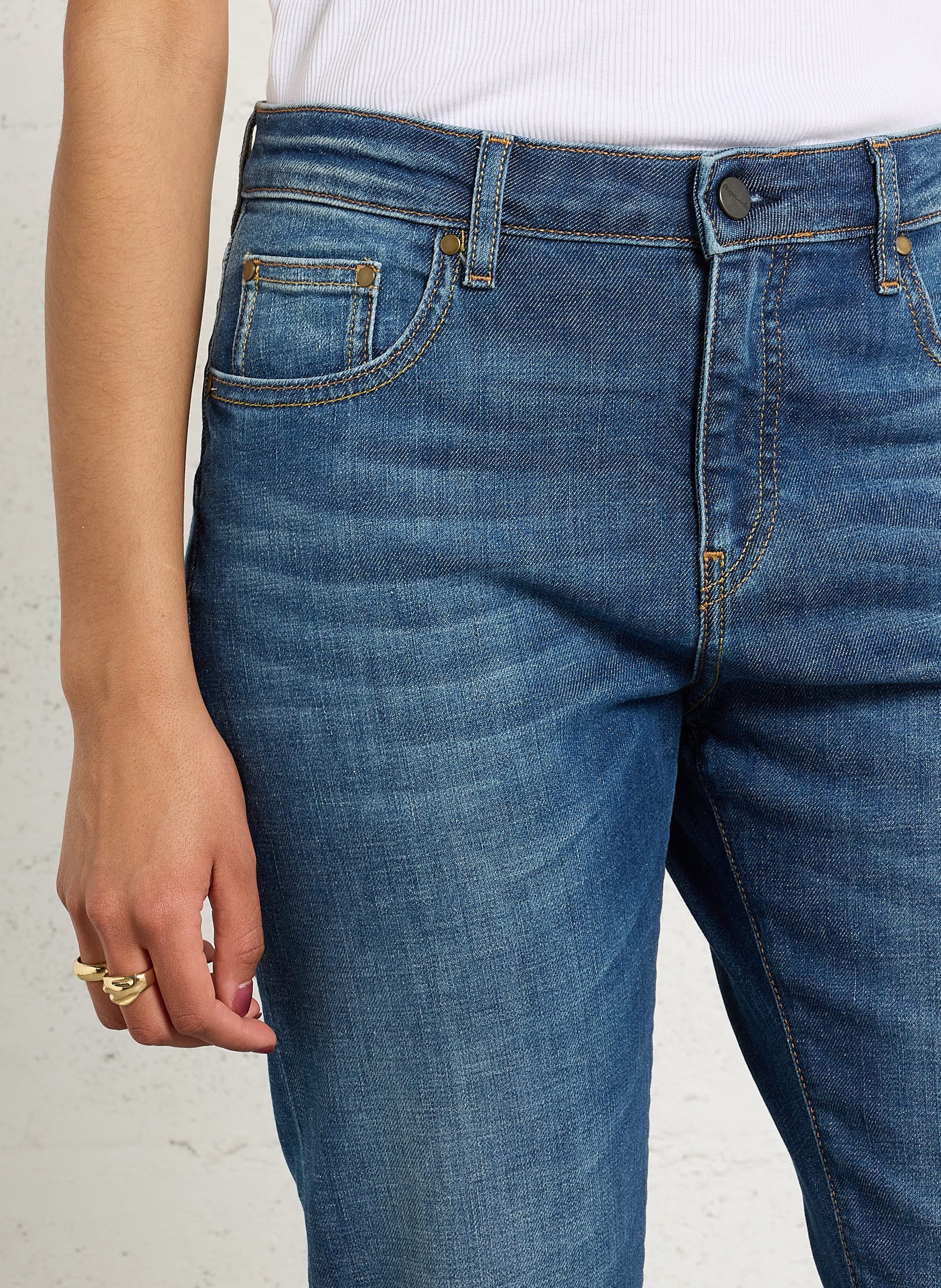 High-rise slim-fit jeans ACQUAVERDE Blue