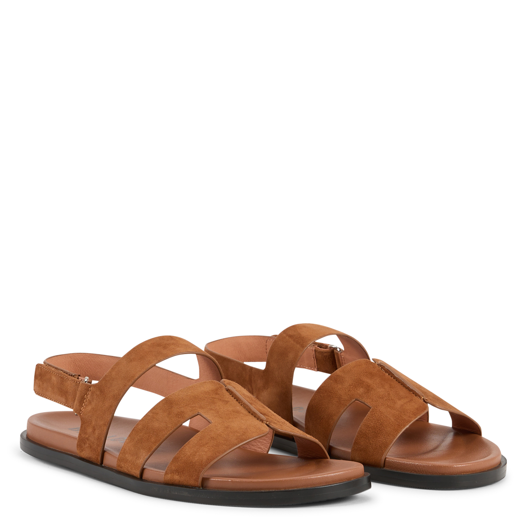 Sandales plates en cuir BIBI LOU Marron