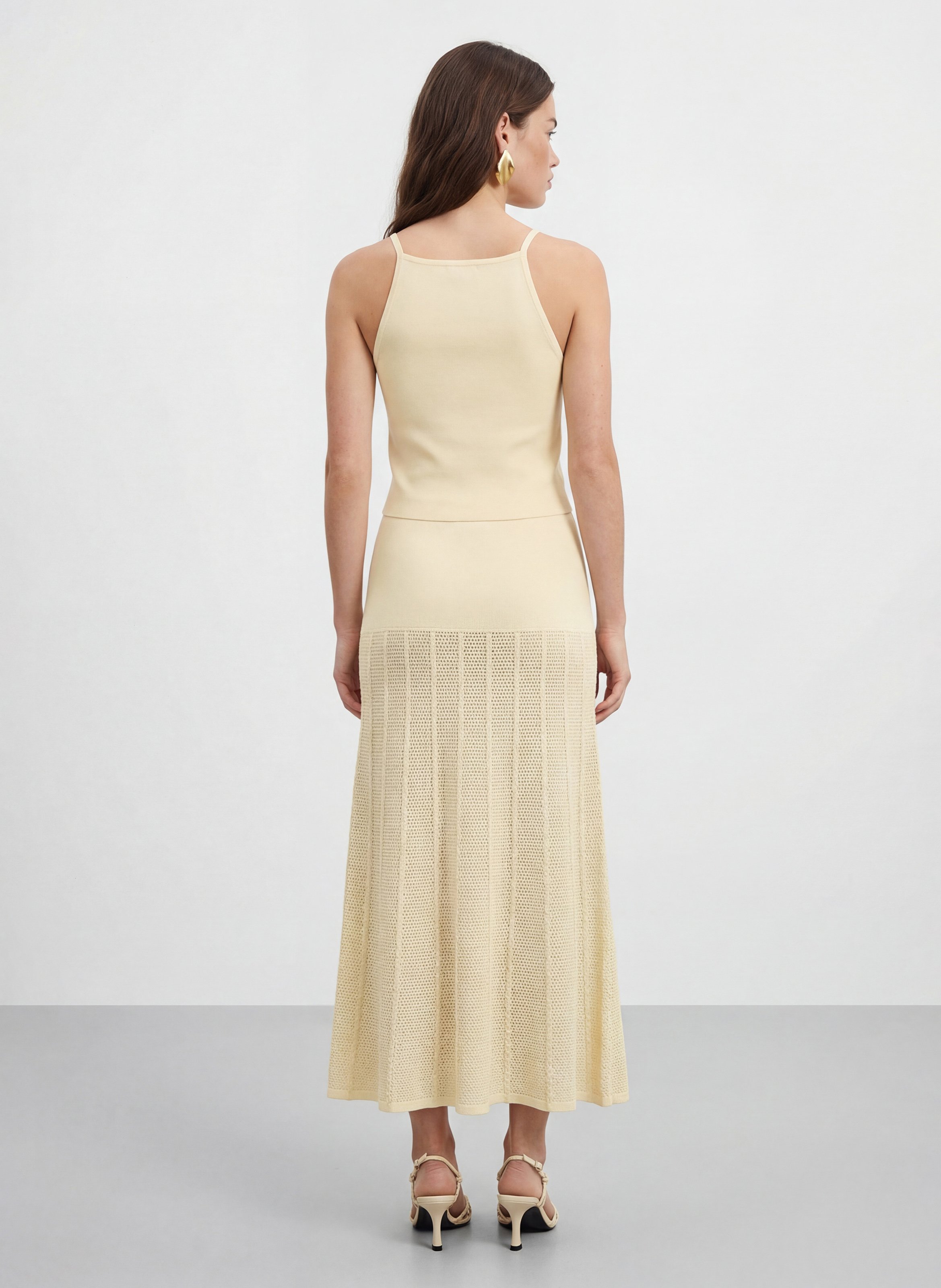 Gonna lunga in maglia KOOKAI Beige