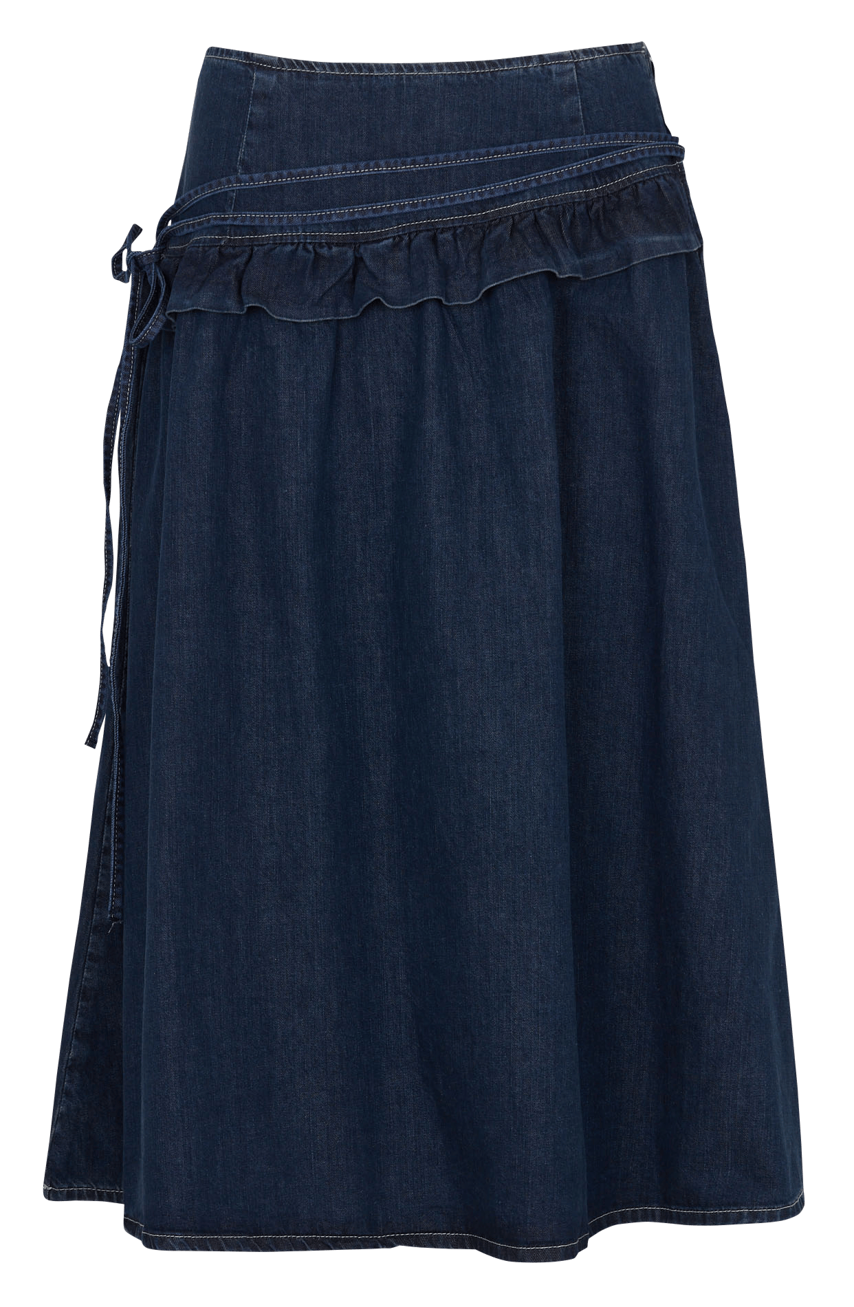 Jupe midi évasée en jean brut DAMSON MADDER Bleu