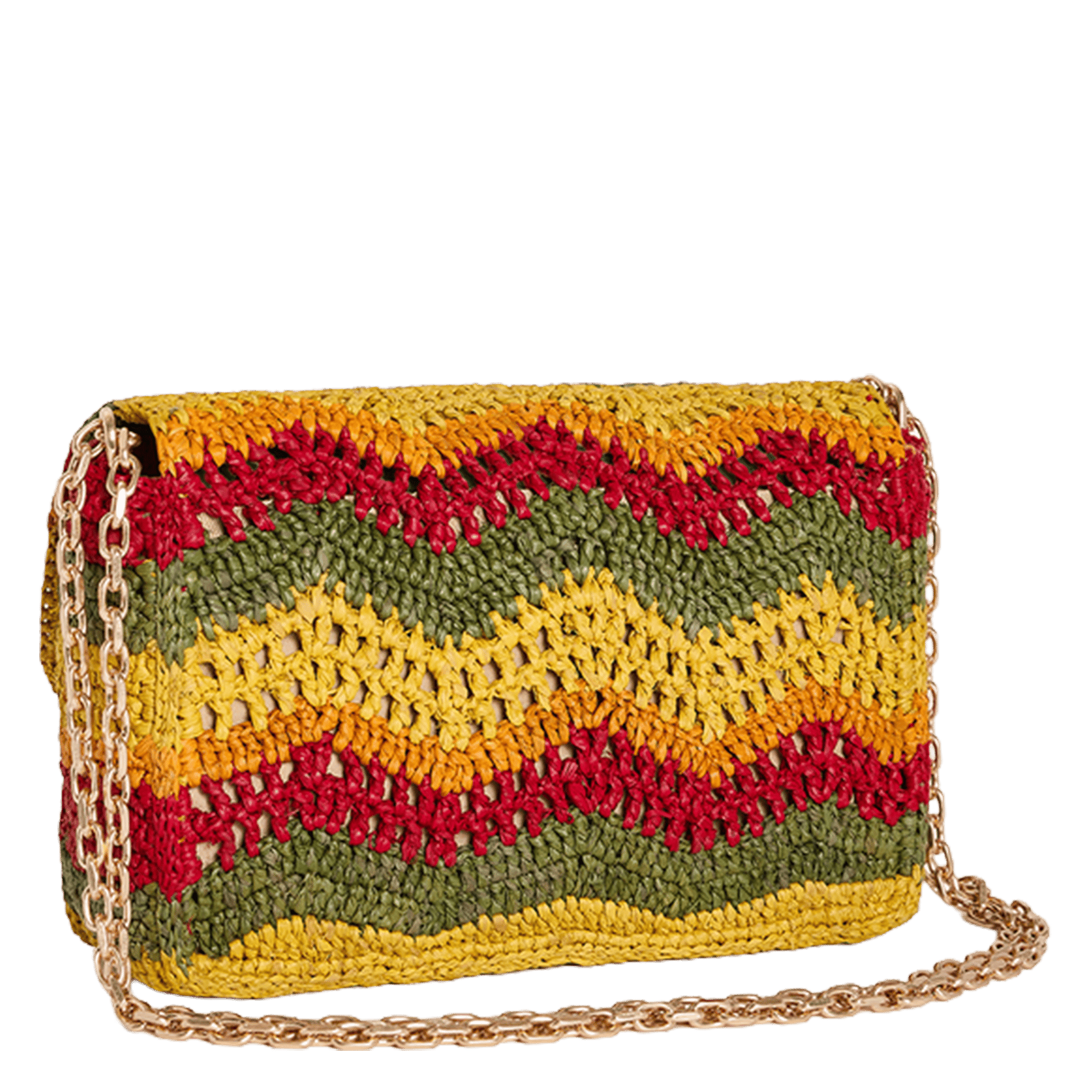 Sac bandoulière en raphia tressé VANESSA BRUNO Multicolore