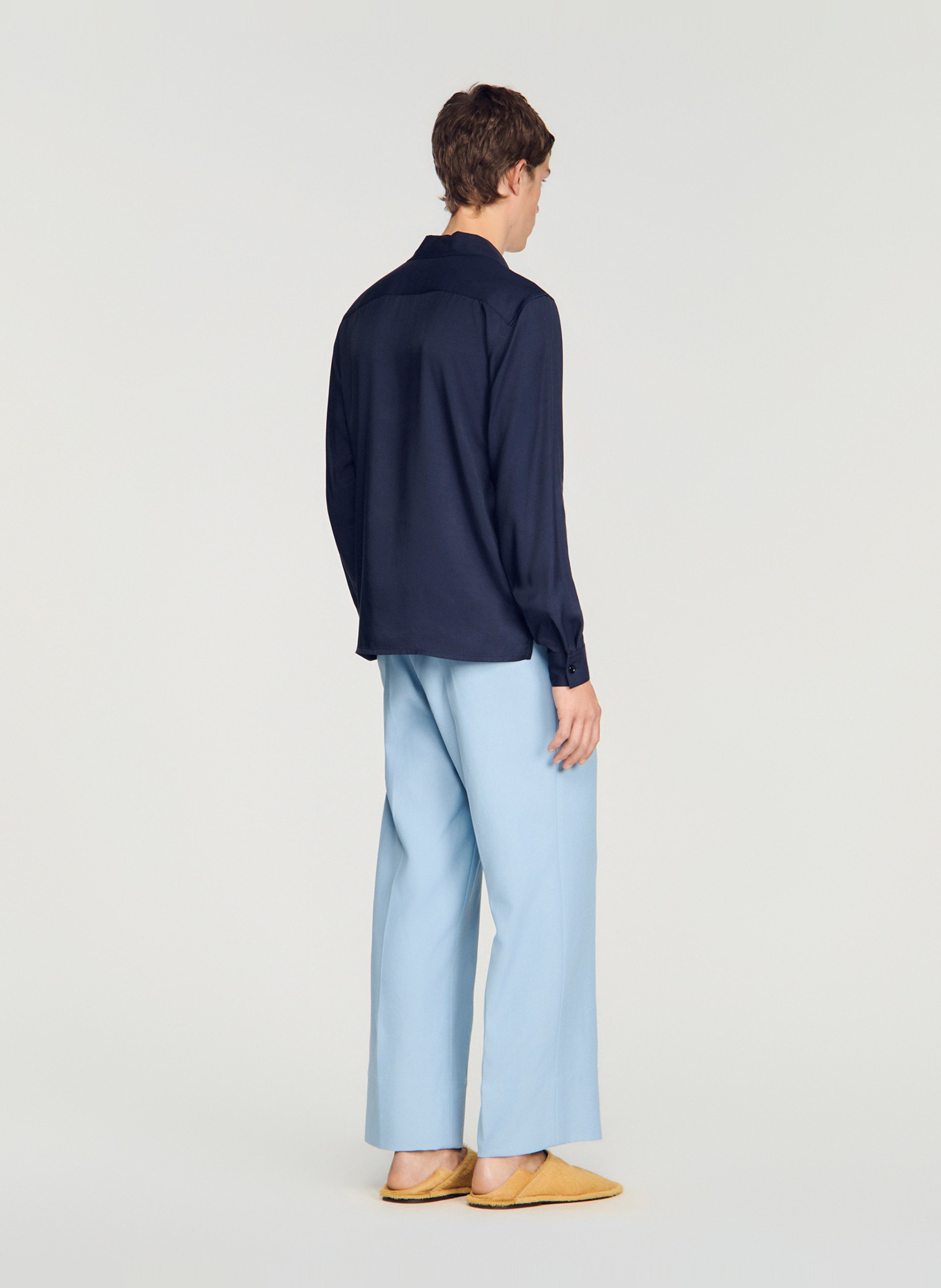 Soepelvallende regular-fit blouse SANDRO Blauw