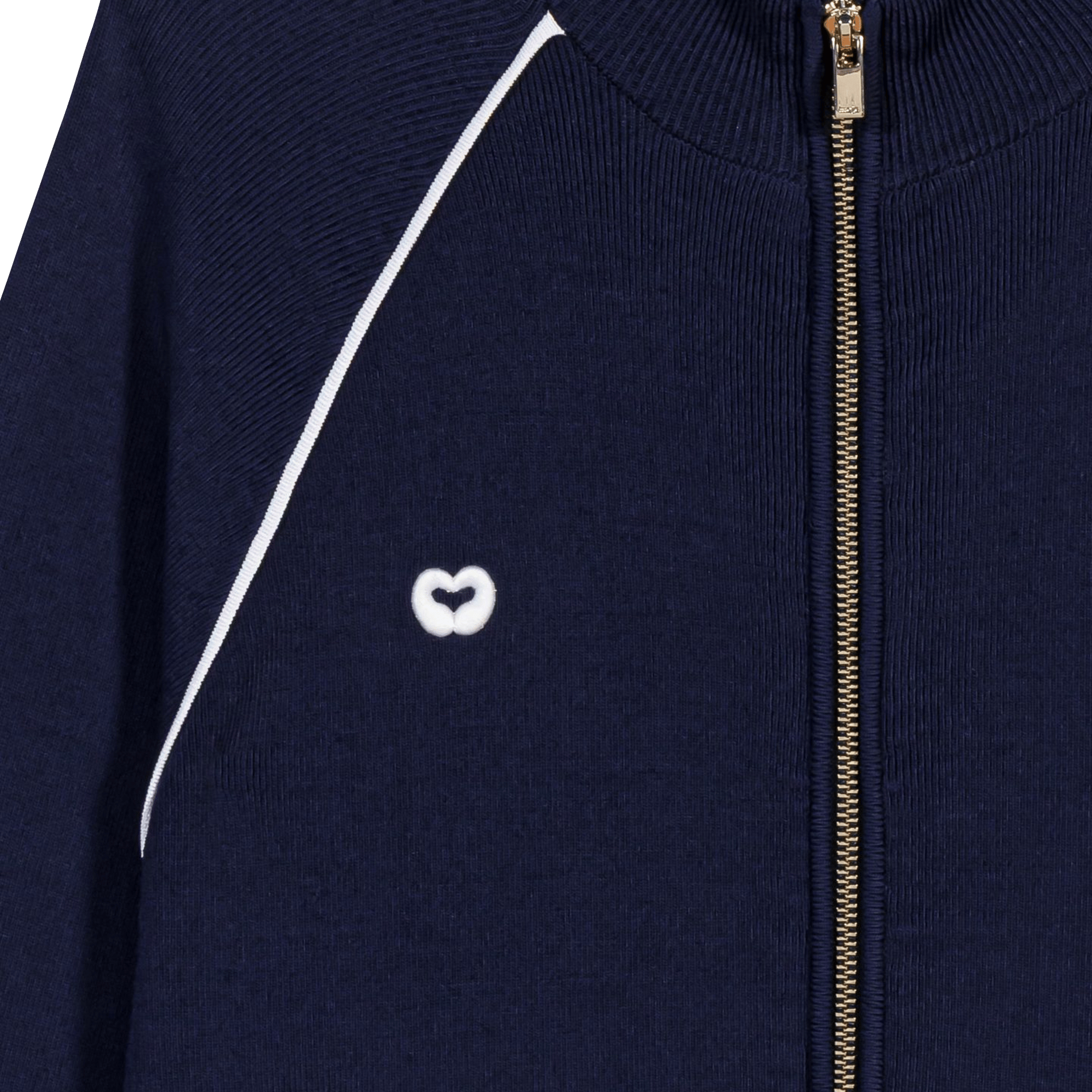 Ritssluiting vest van gebreide stof MAJE Blauw