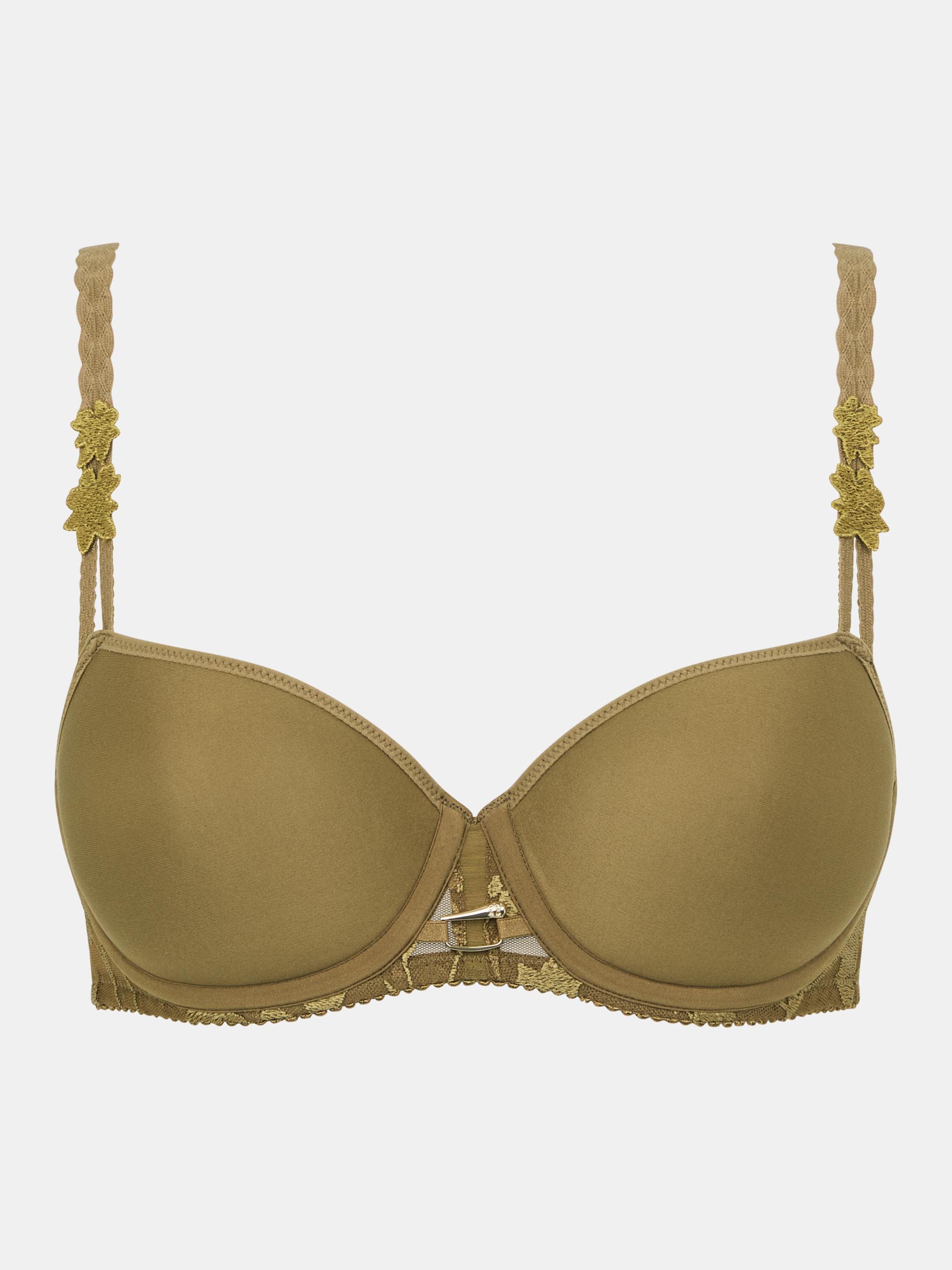 Memory foam balcony bra with floral embroidery CHANTELLE Green