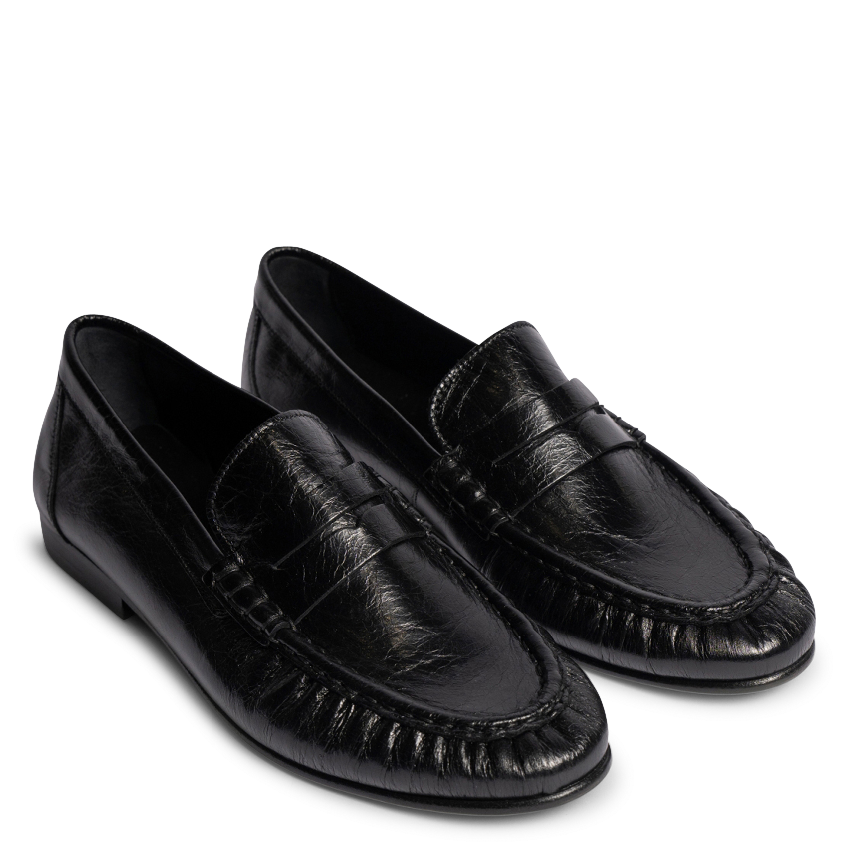 Leren loafers POSA Zwart