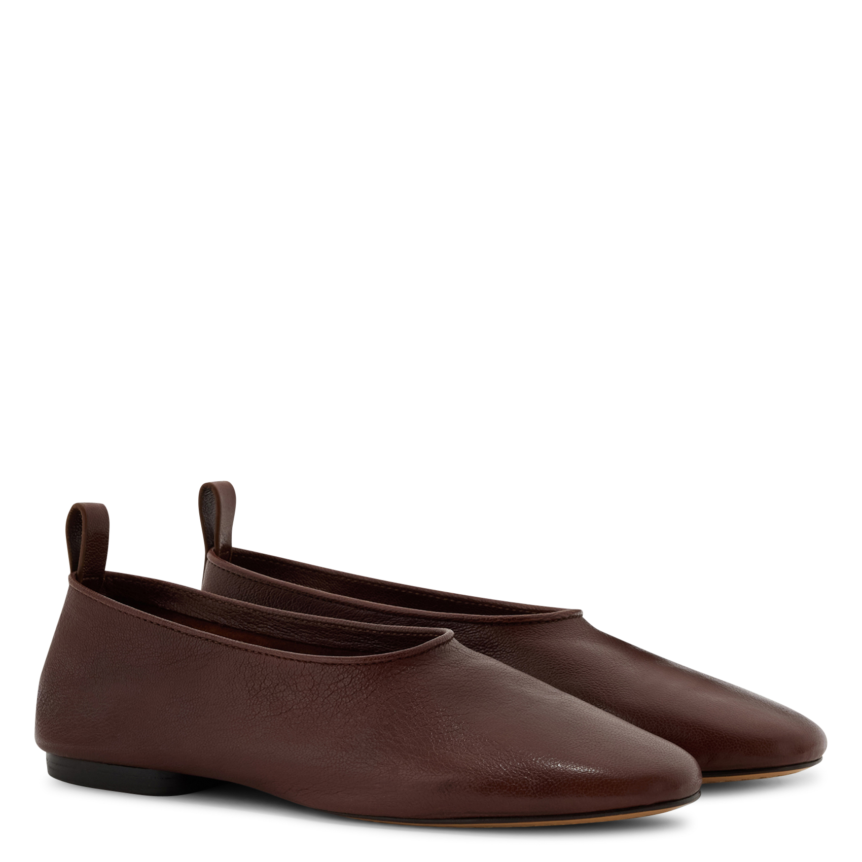 Leather ballet pumps SOEUR Brown