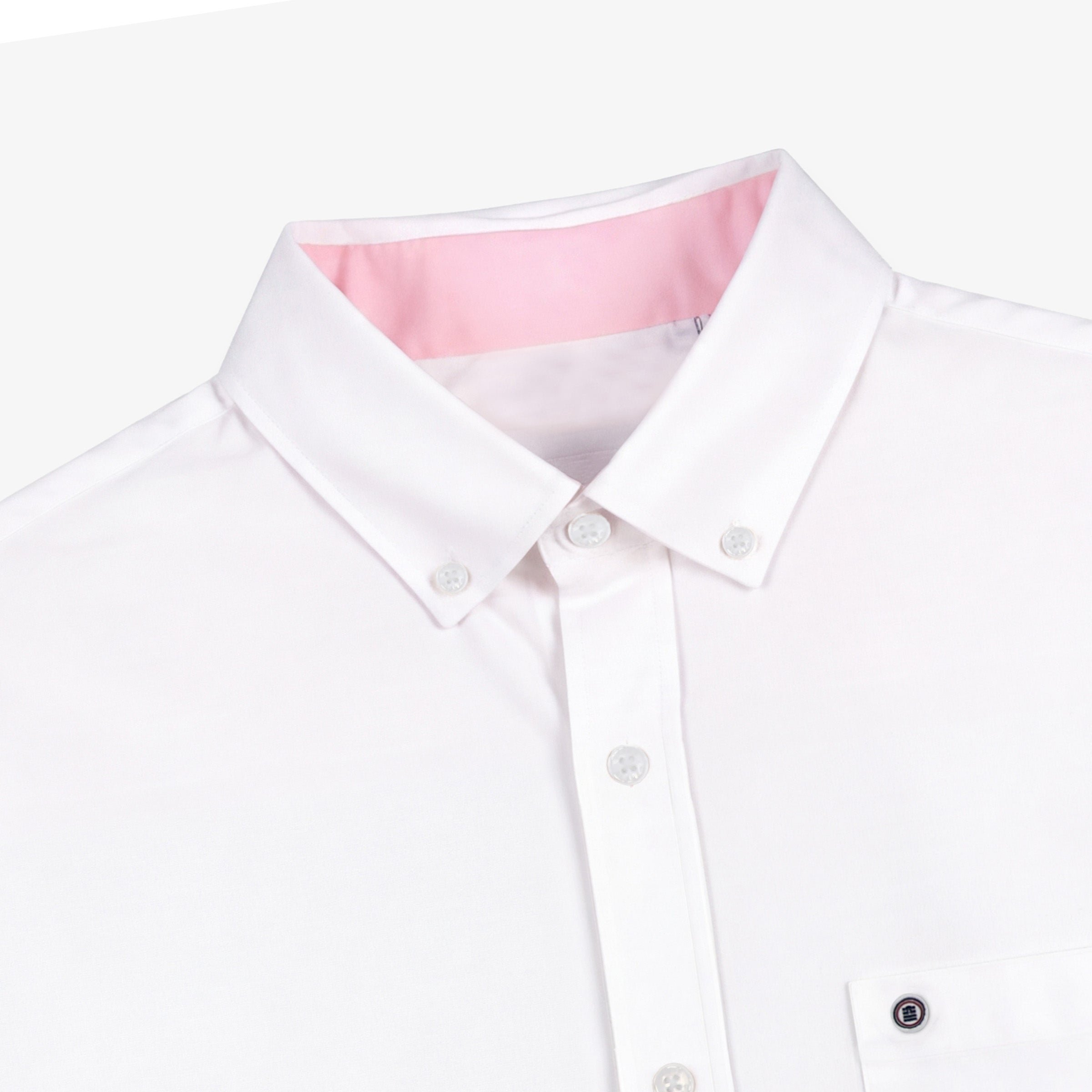 Long-sleeved Oxford cotton shirt with chest pocket SERGE BLANCO White
