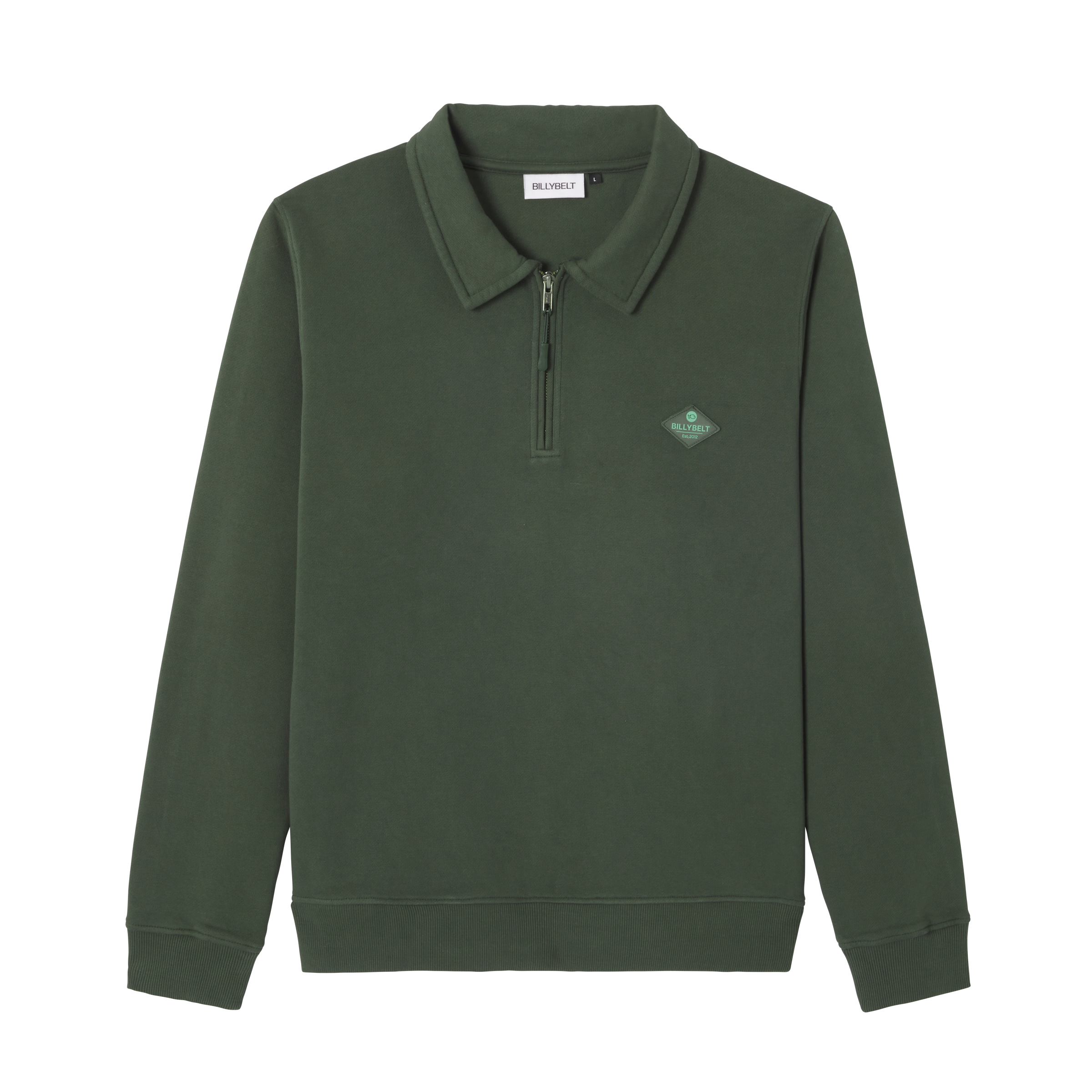 Zip-neck organic cotton sweatshirt BILLYBELT