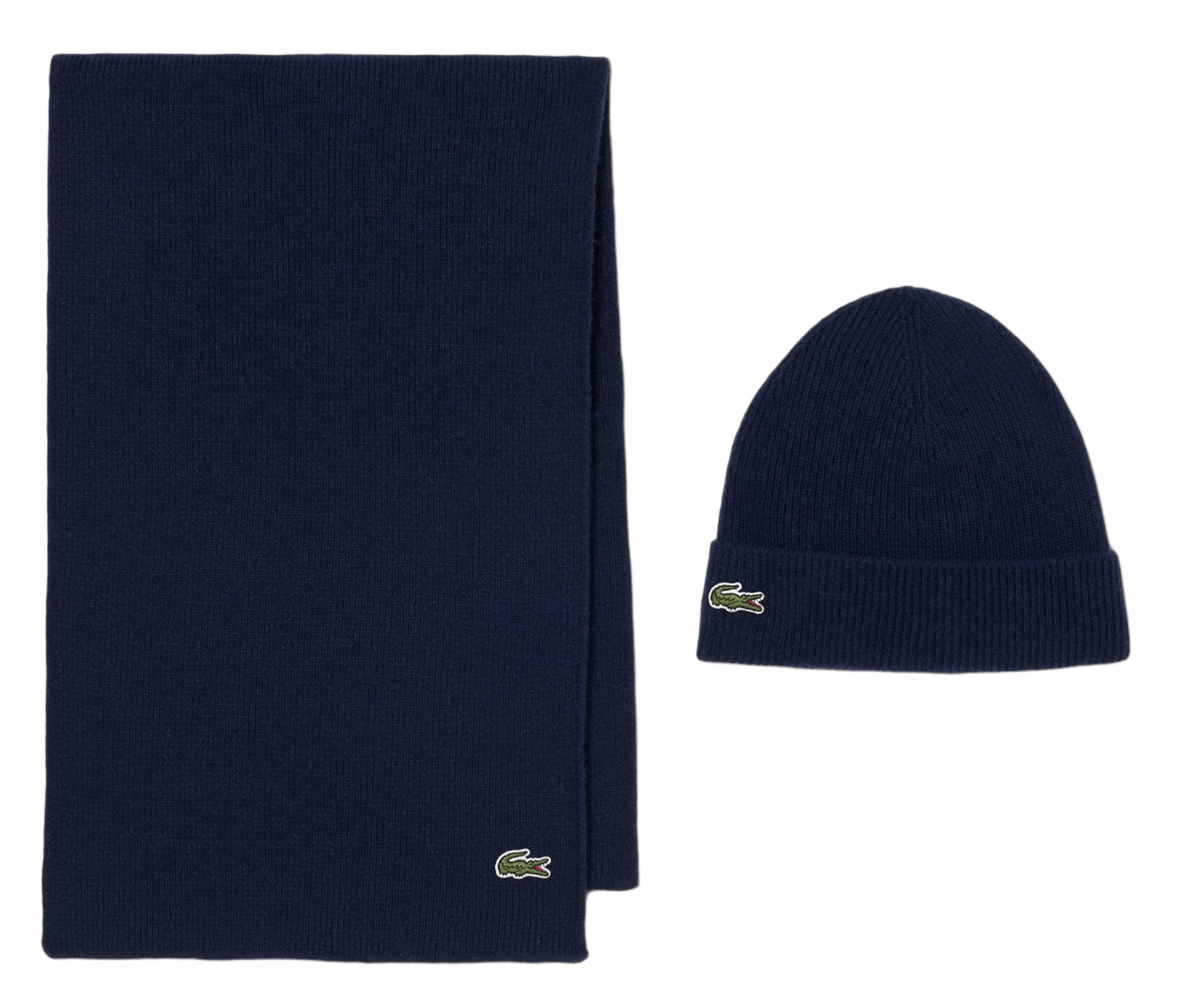 Set bonnet et écharpe en laine mélangée LACOSTE Bleu