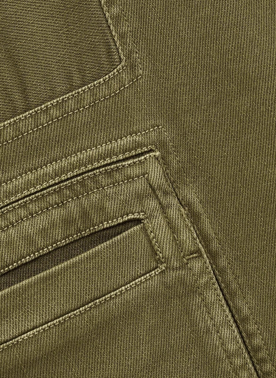 Pantalon cargo large en coton mélangé BA&SH Kaki