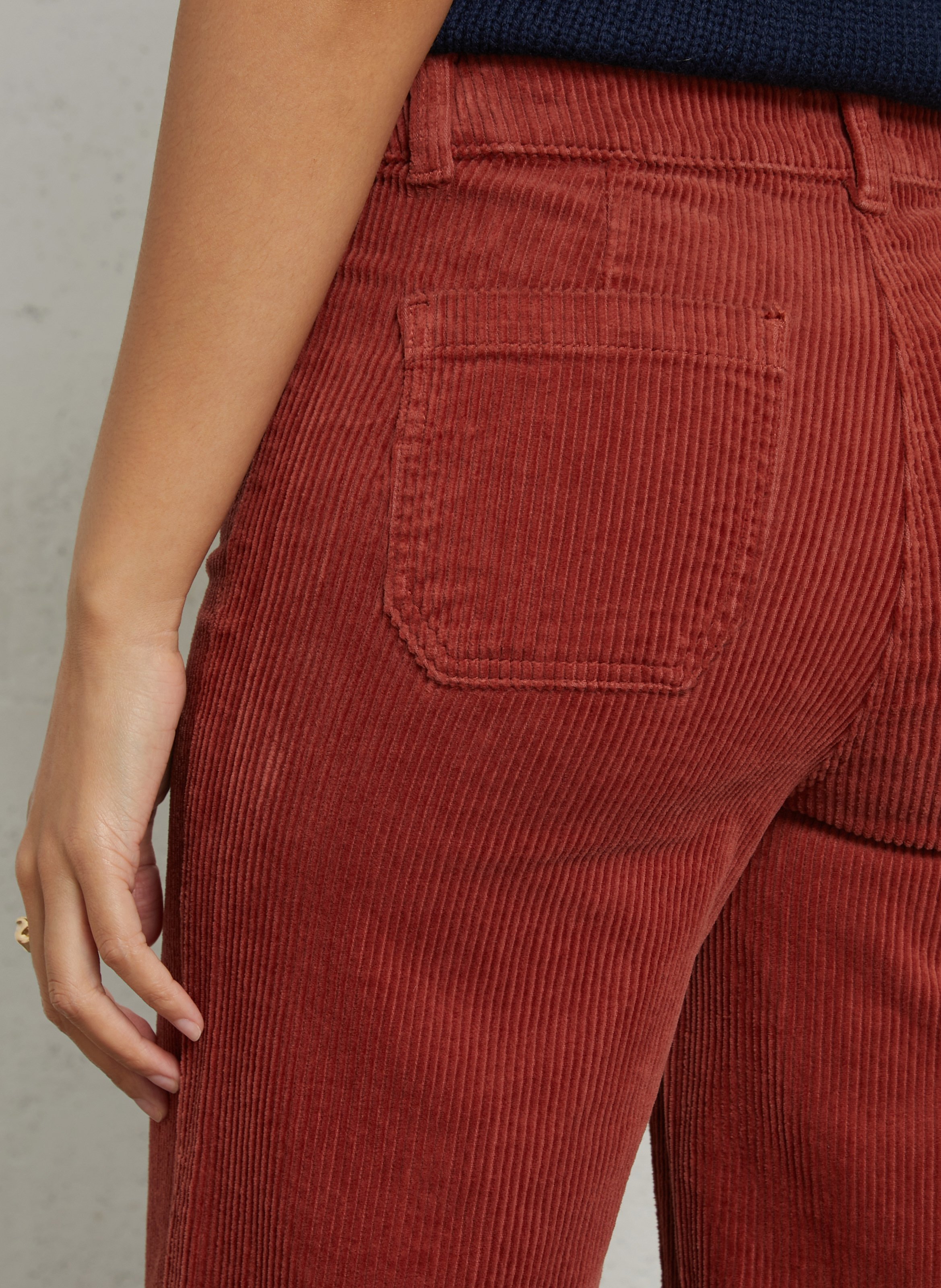 Wijde broek van katoenmix MAISON 123 Oranje