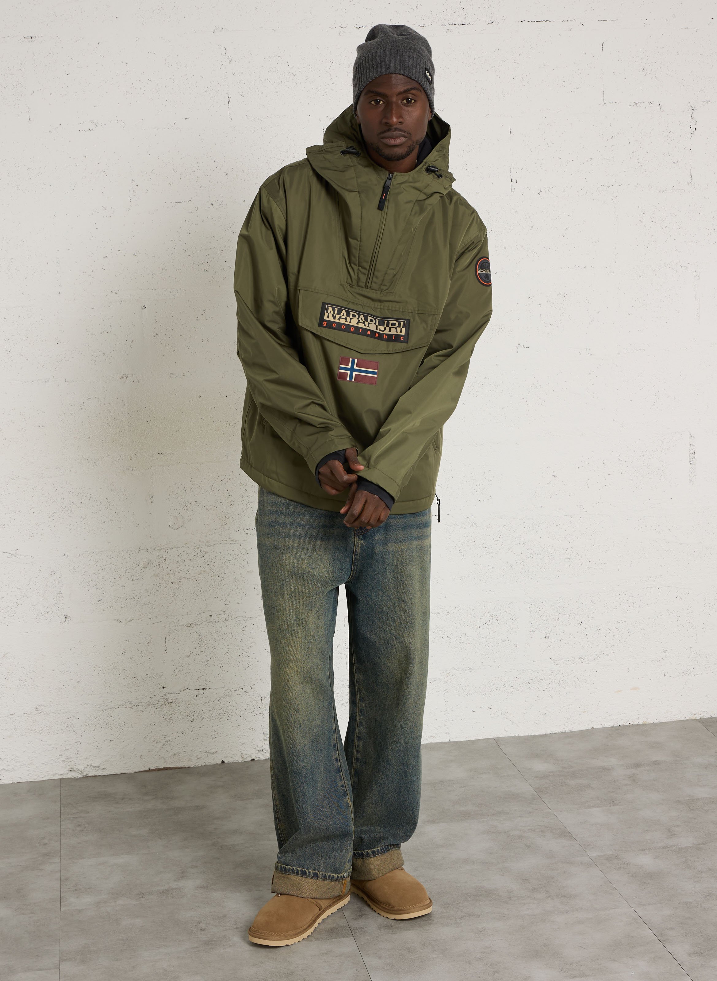 High-neck jacket NAPAPIJRI Green