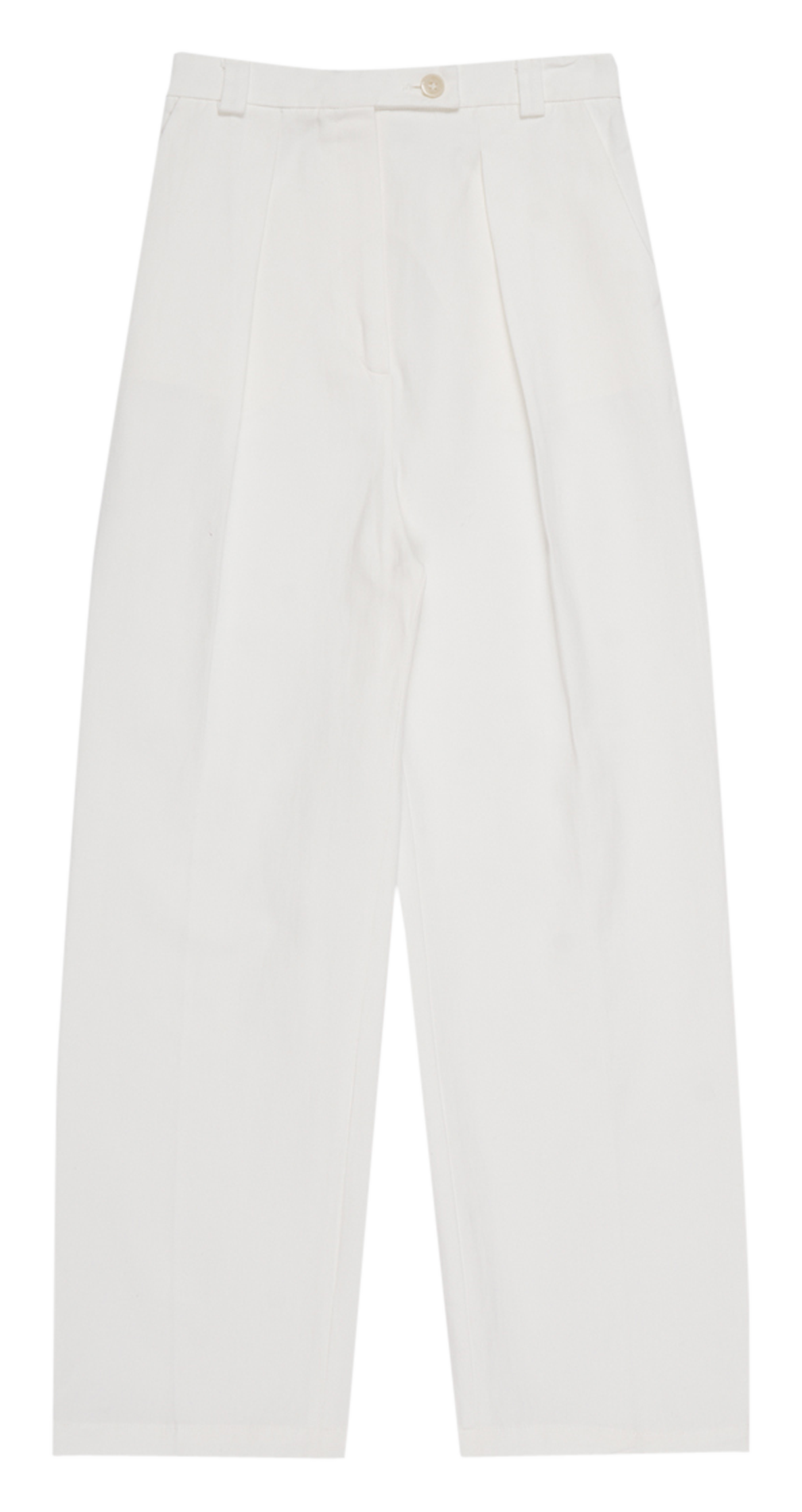 Rechte broek | katoenblend THE NEW SOCIETY Wit